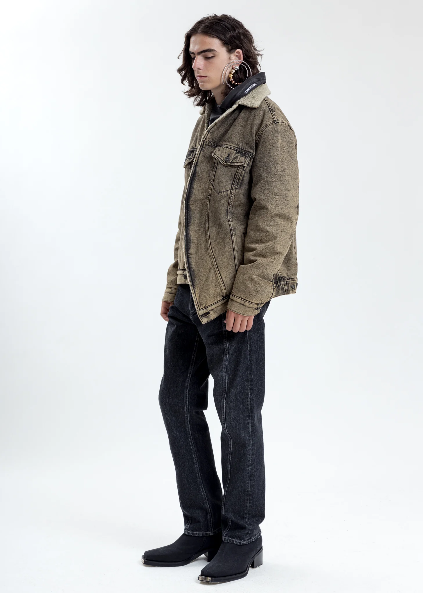 Black Ruffle Pocket Jeans - Image 6