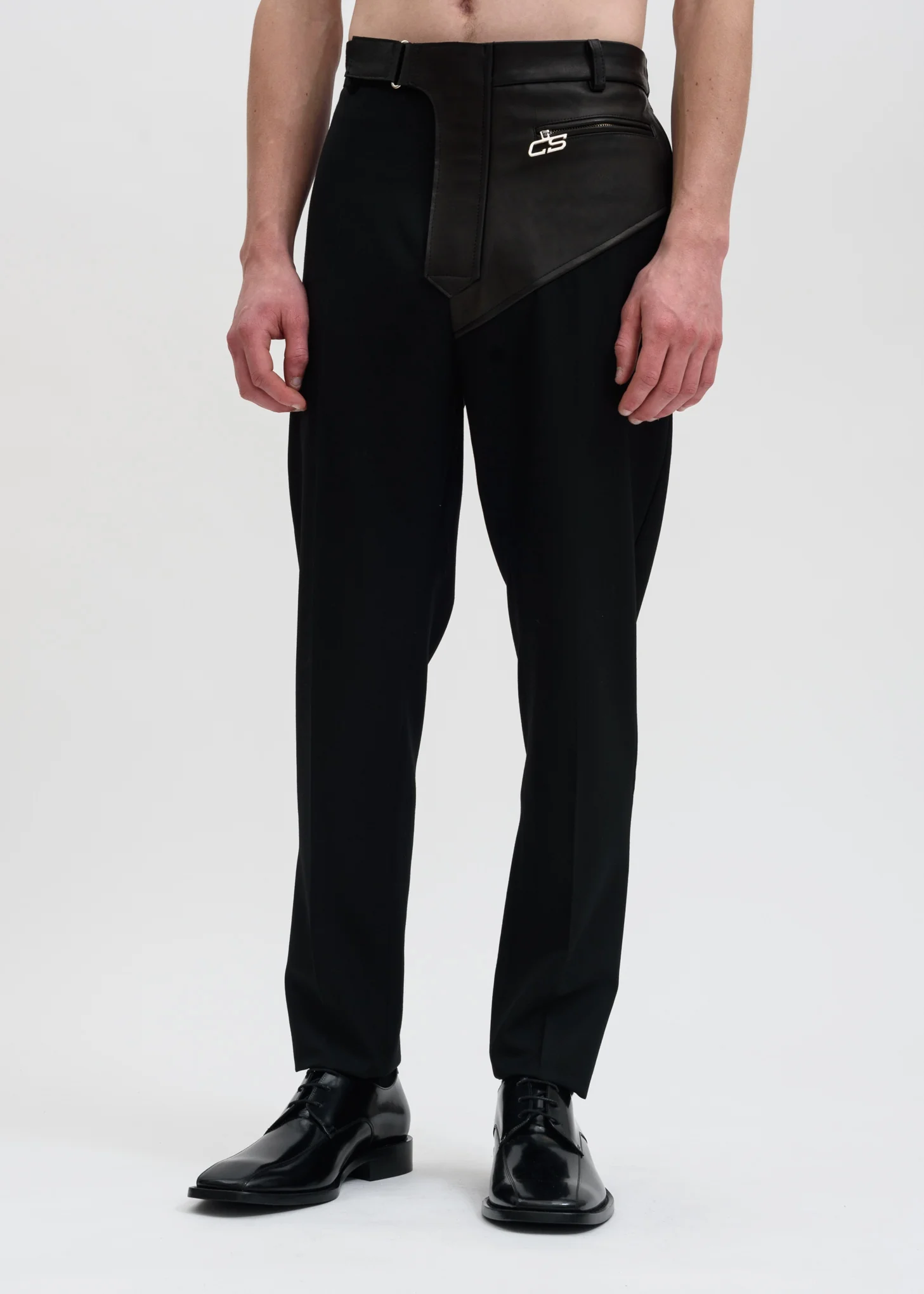 Black Samson Moto Leather Trouser