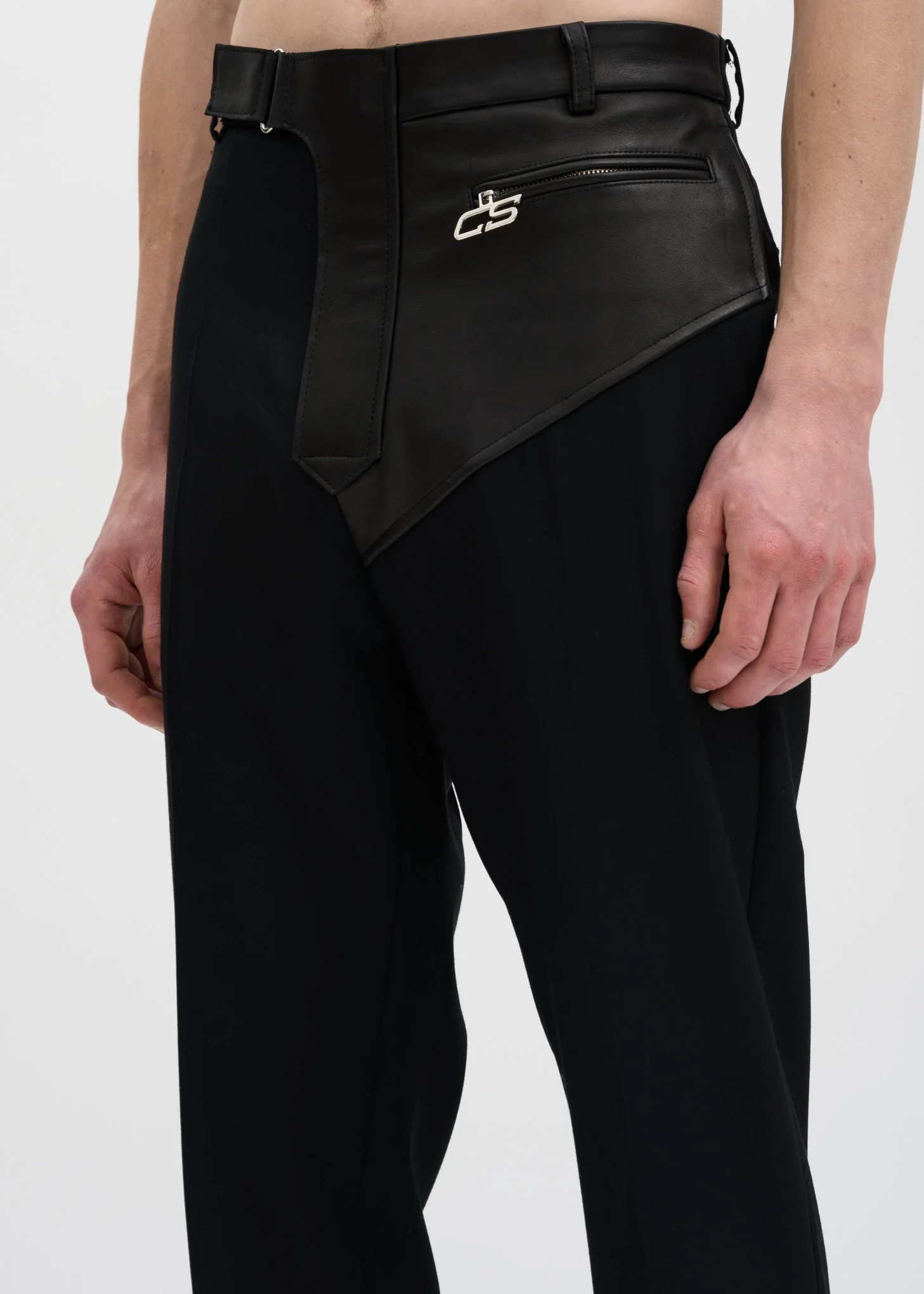 Black Samson Moto Leather Trouser - Image 2