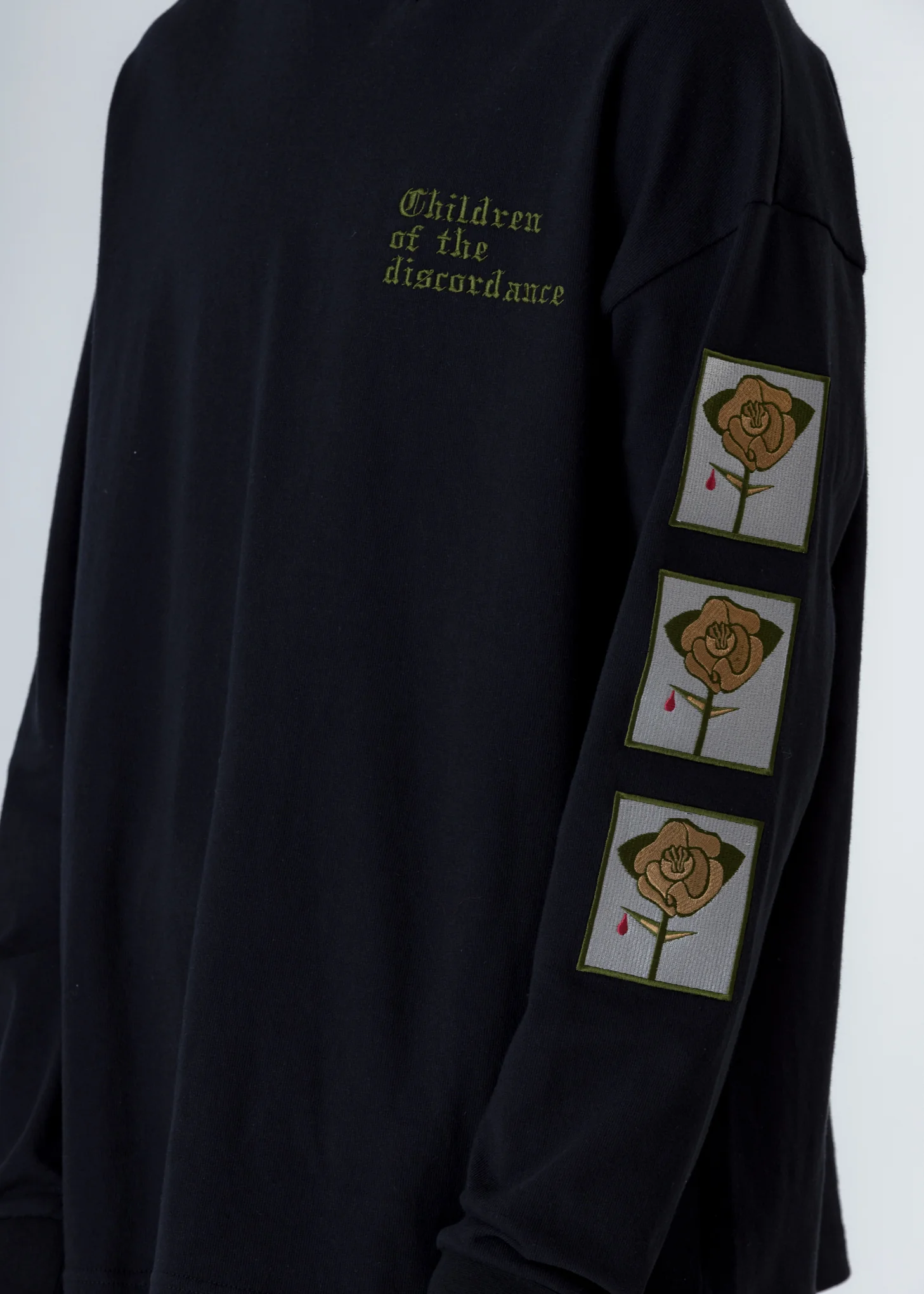 Black Sastr Rose Embroidery Long Sleeves - Image 2