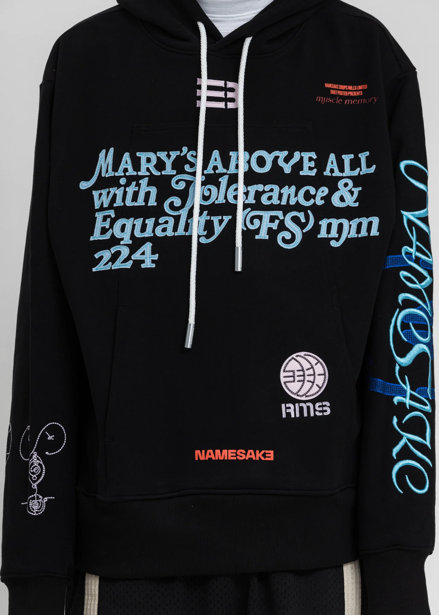 Black Sava Oversized Drawcord Hoodie - Image 4