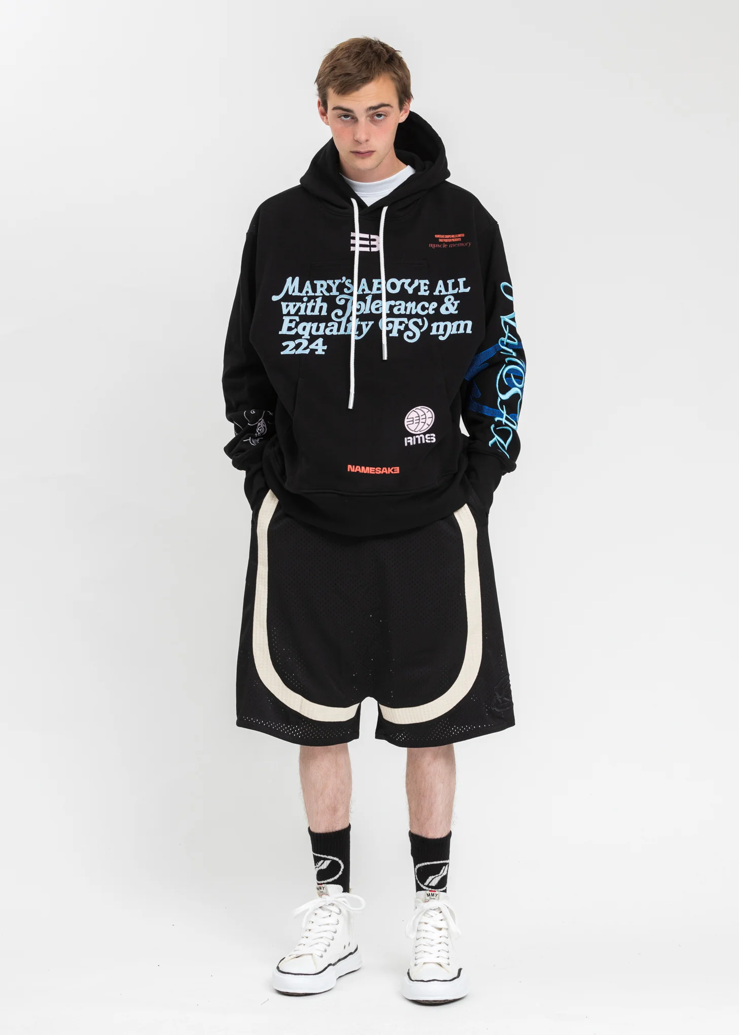 Black Sava Oversized Drawcord Hoodie - Image 5