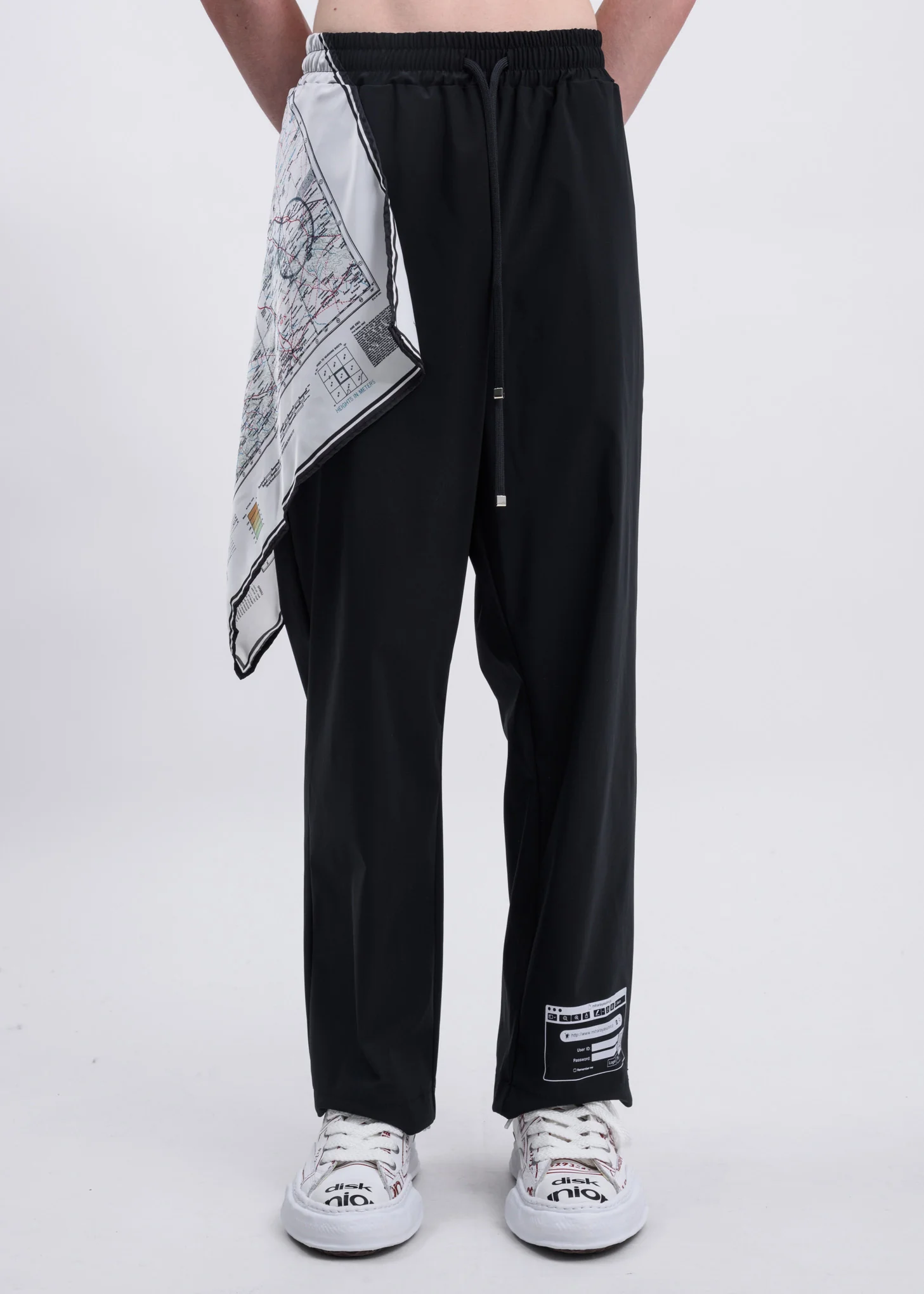 Black Scarf Pants