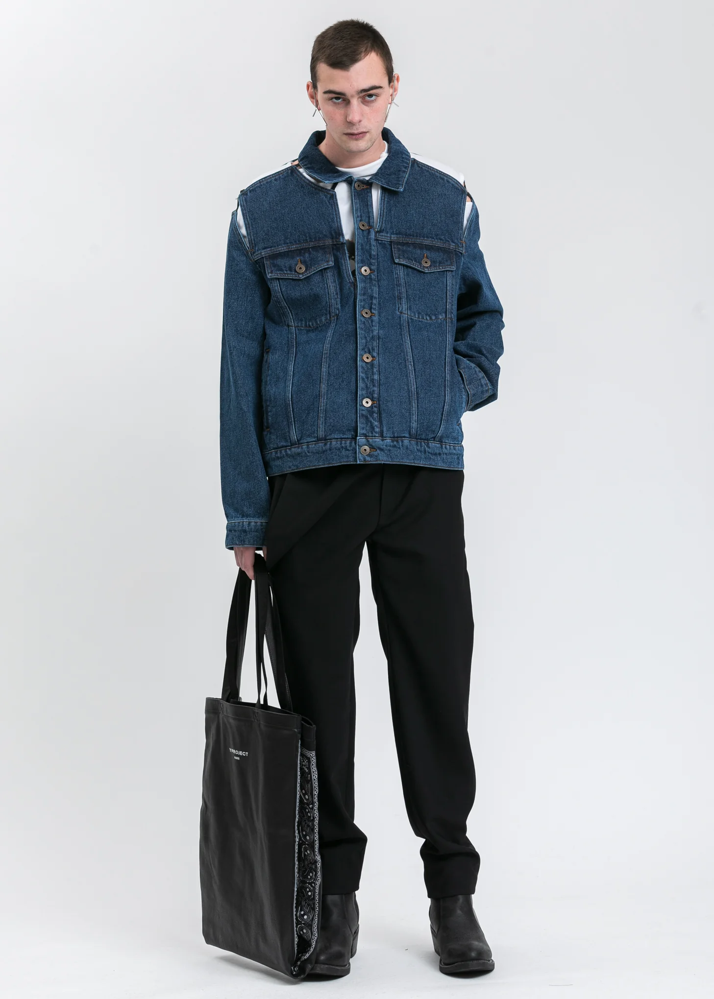 Black Scarf Print Tote Bag - Image 4