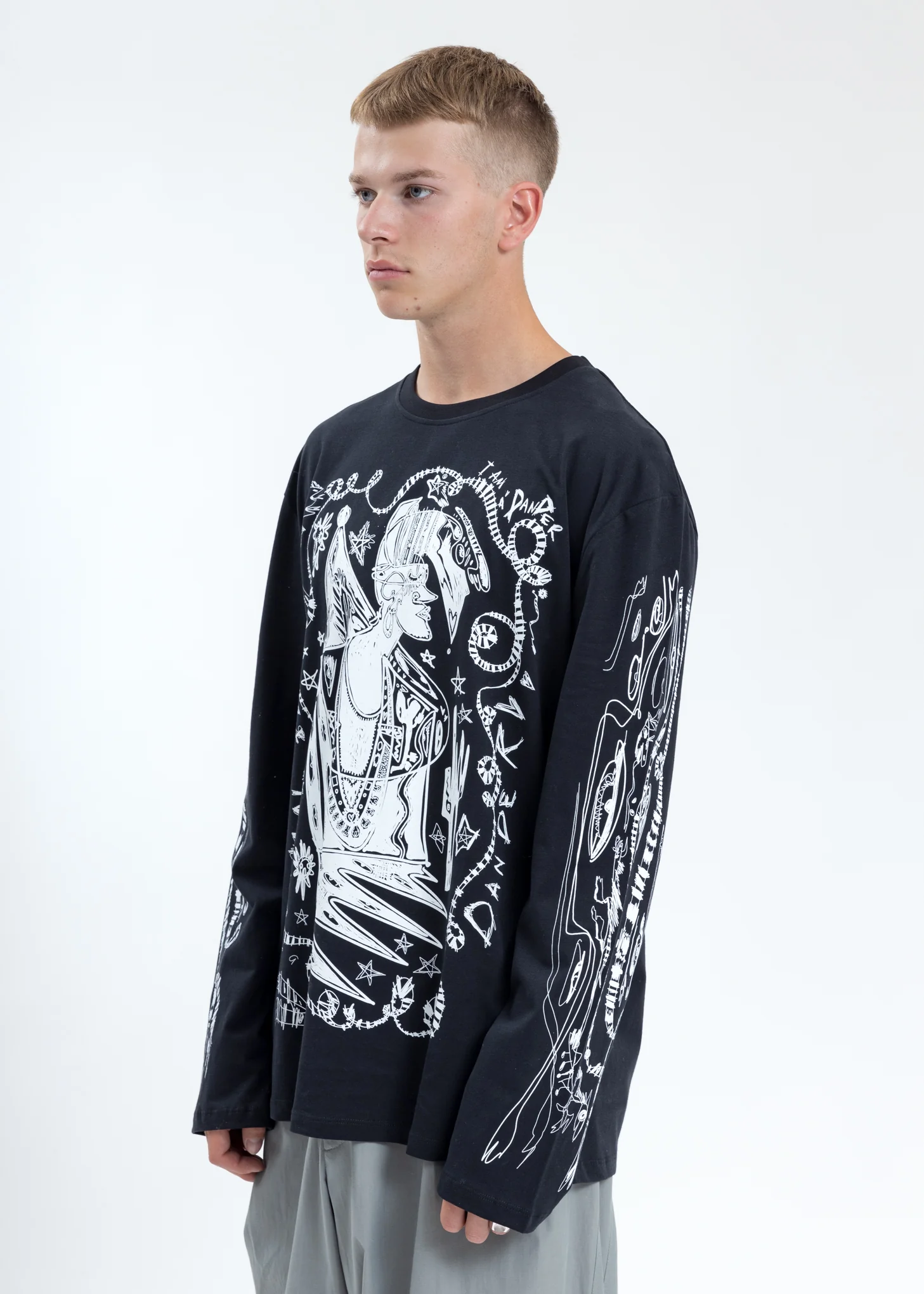 Black Screen Print Long Sleeve - Image 3