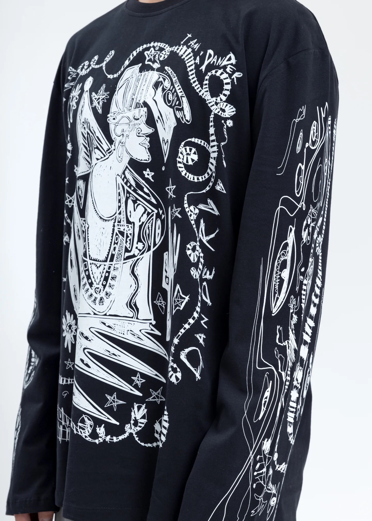 Black Screen Print Long Sleeve - Image 4