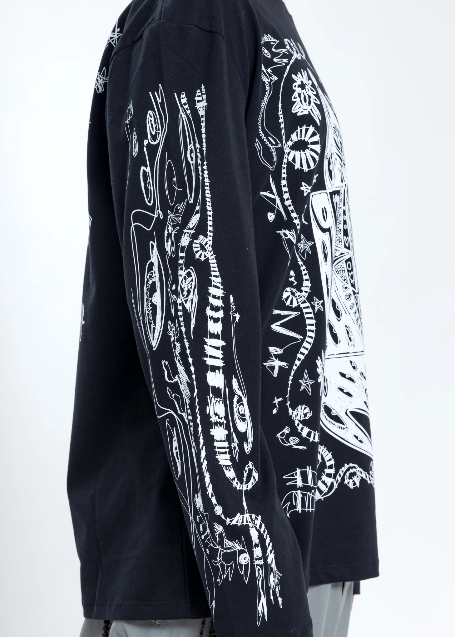 Black Screen Print Long Sleeve - Image 6