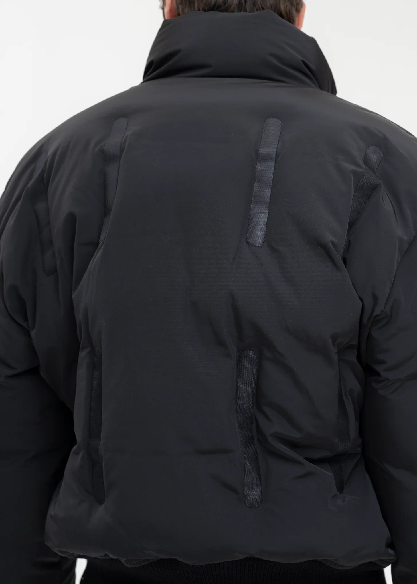 BLACK SEAM-SEALED DOUBLE FLIGHT JACKET - Image 6