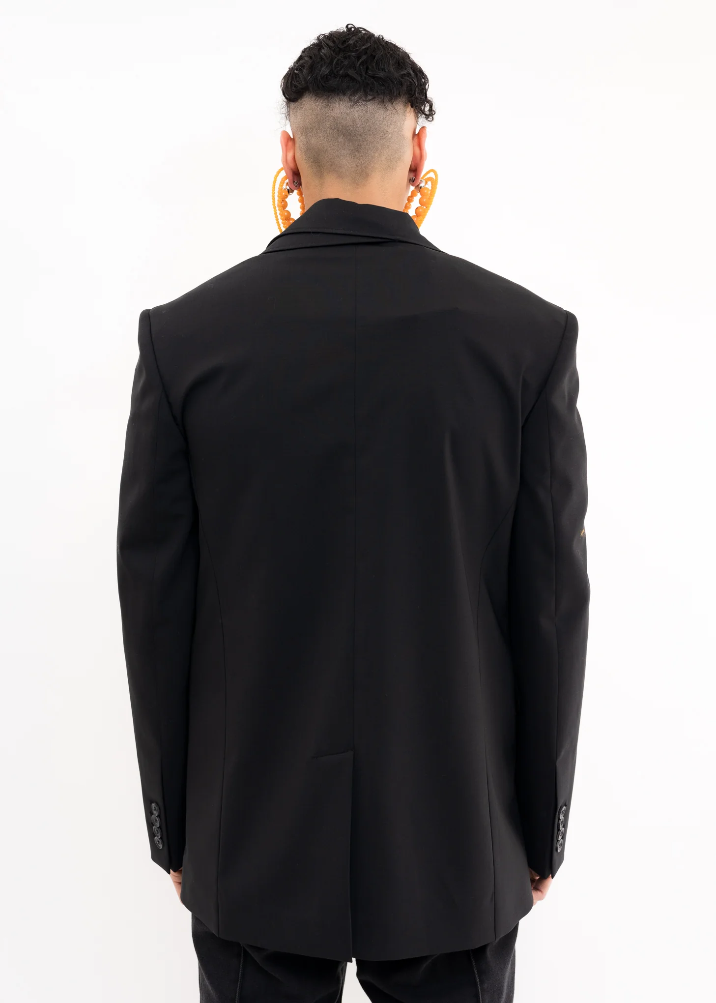 Black SECRET SCARF Blazer - Image 5