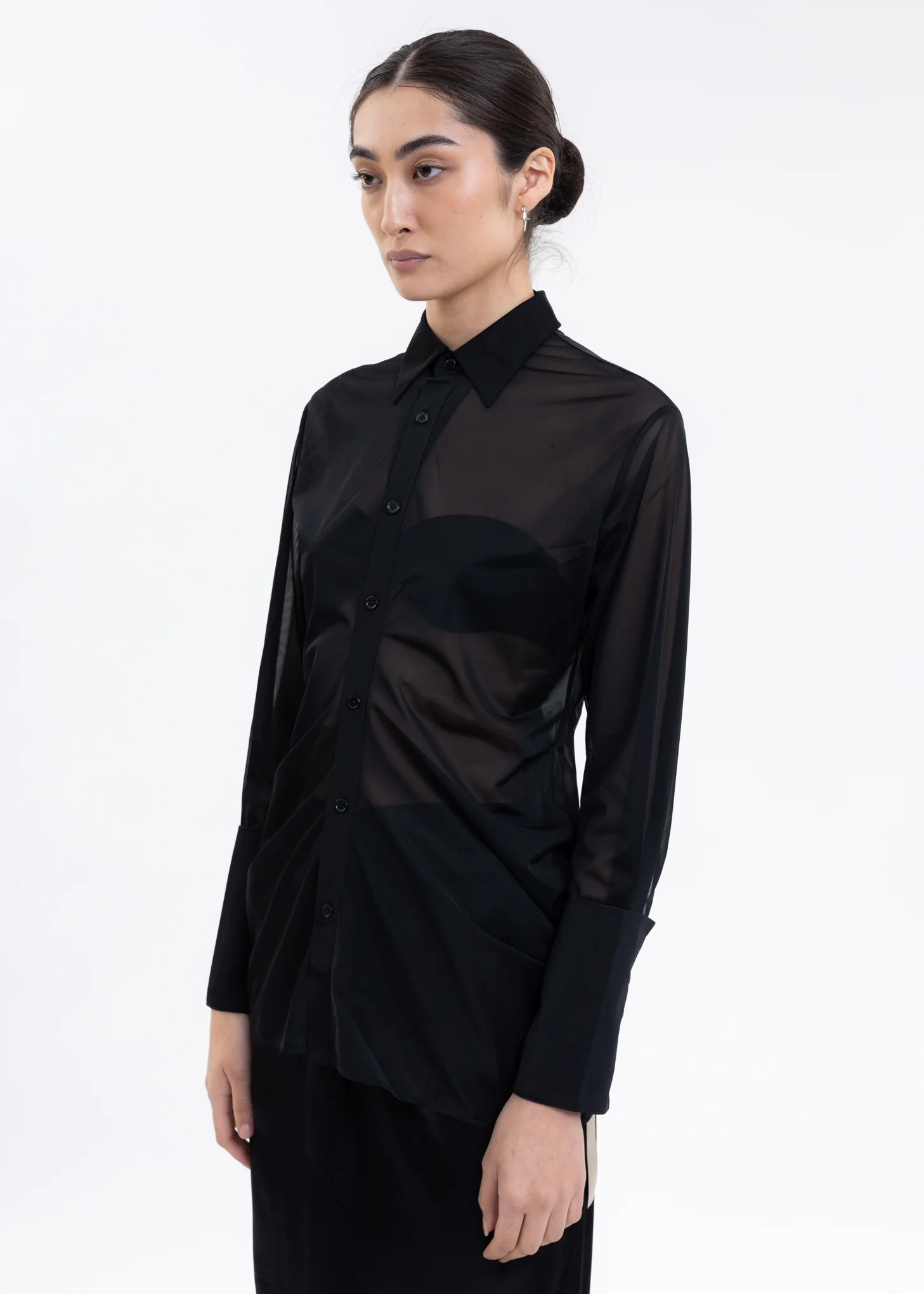 Black See Through Shirt - Image 6