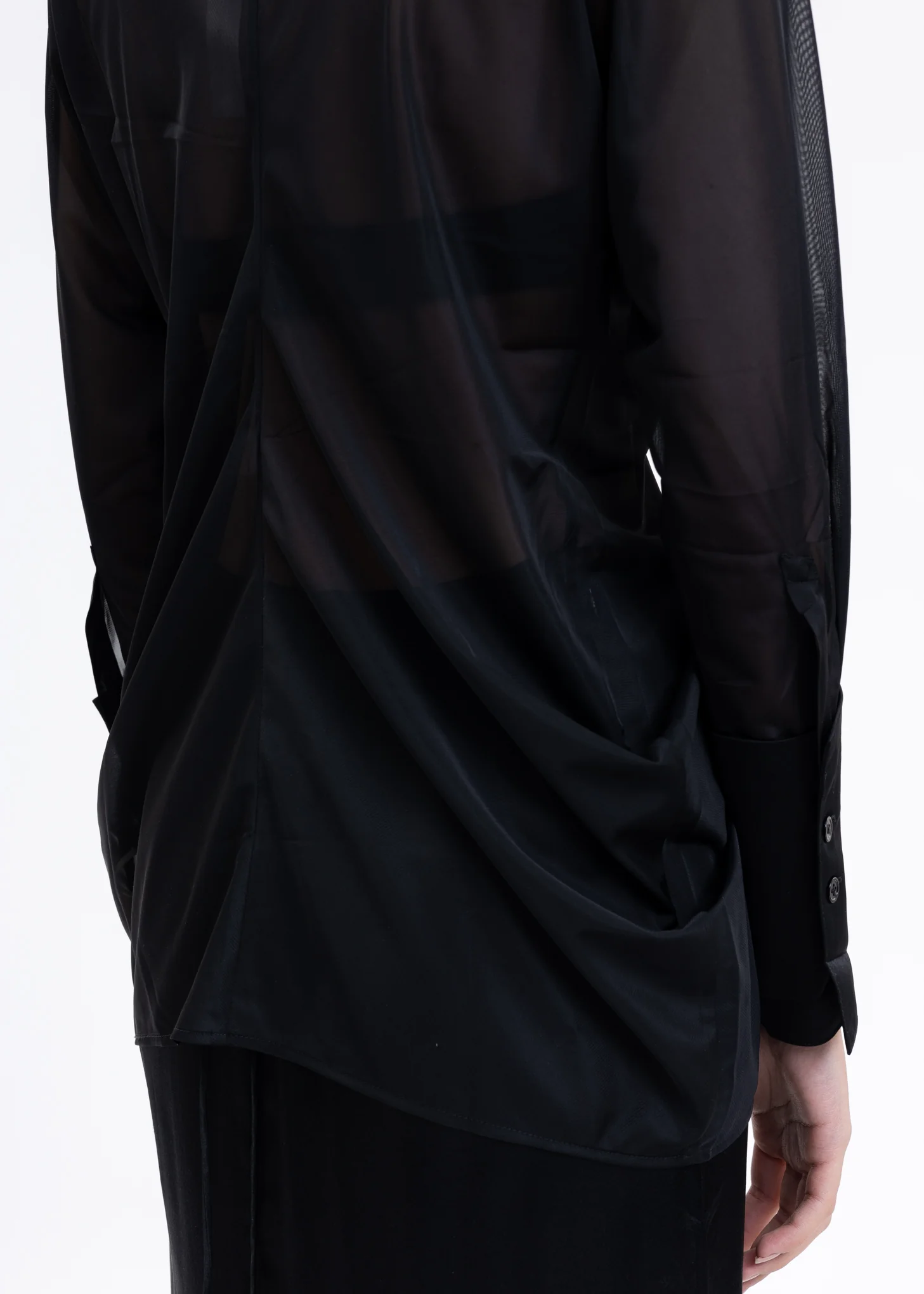 Black See Through Shirt - Image 7