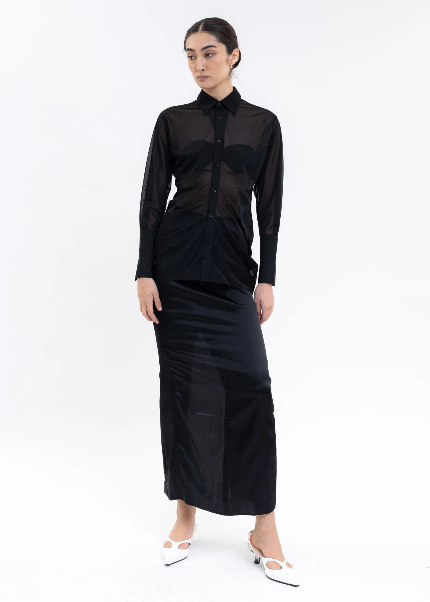Black See Through Shirt - Image 8