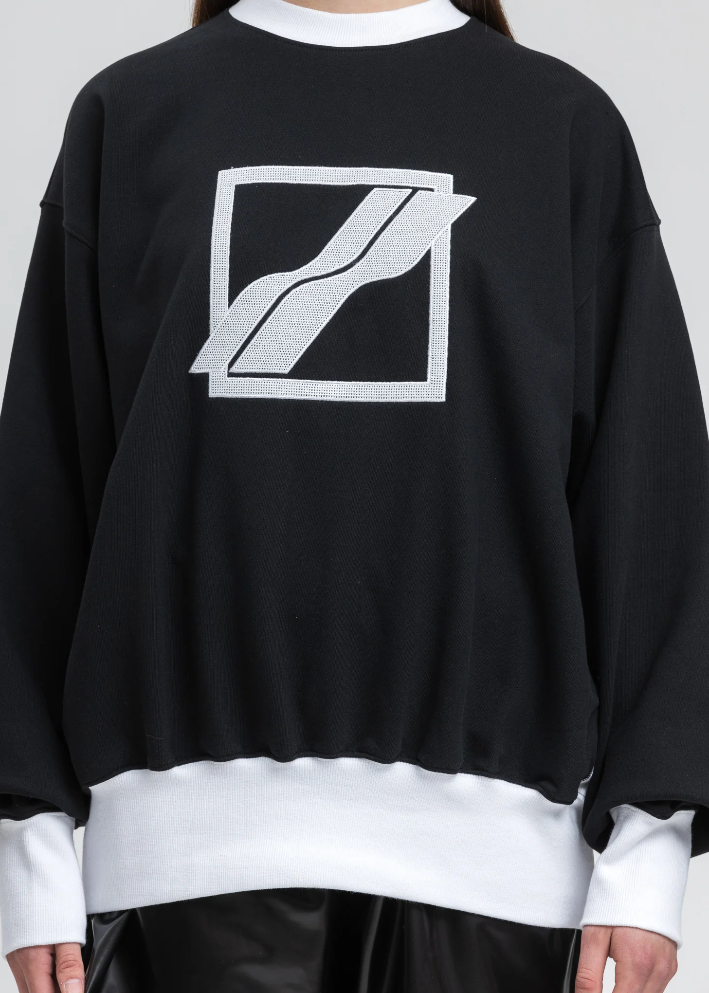 Black Sequin Logo Sweater - Image 4