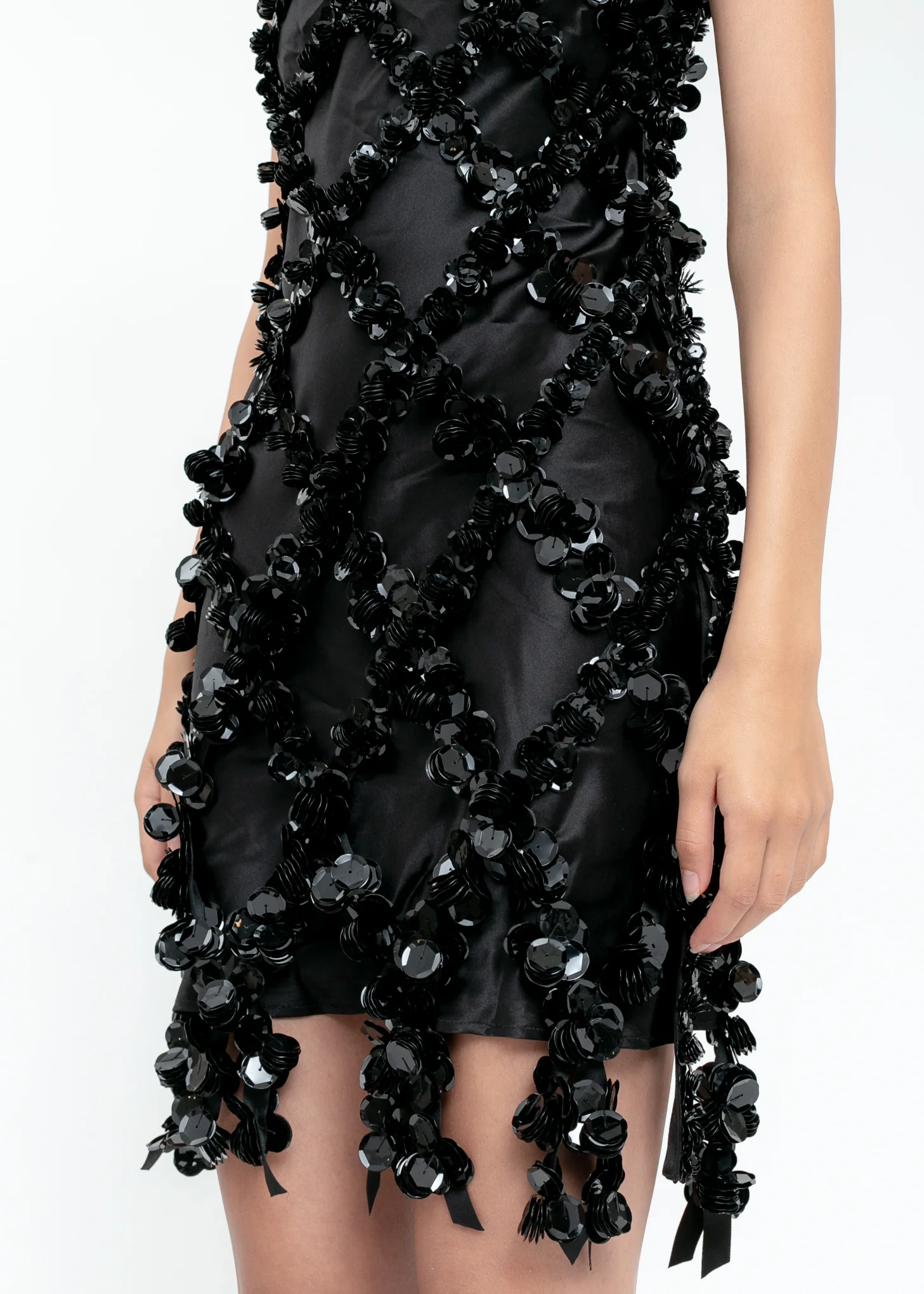 Black Sequins Dress - Image 2