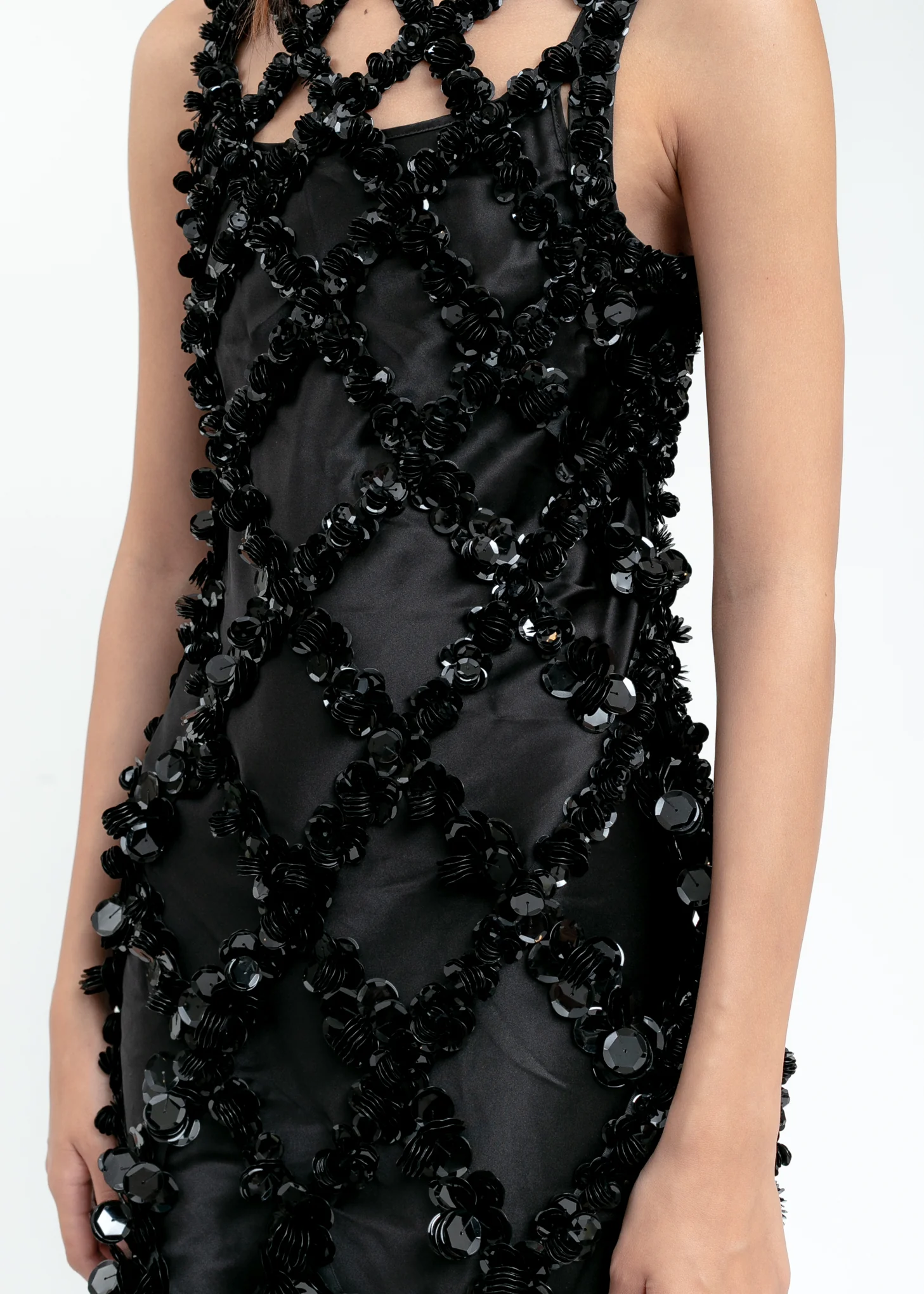Black Sequins Dress - Image 3