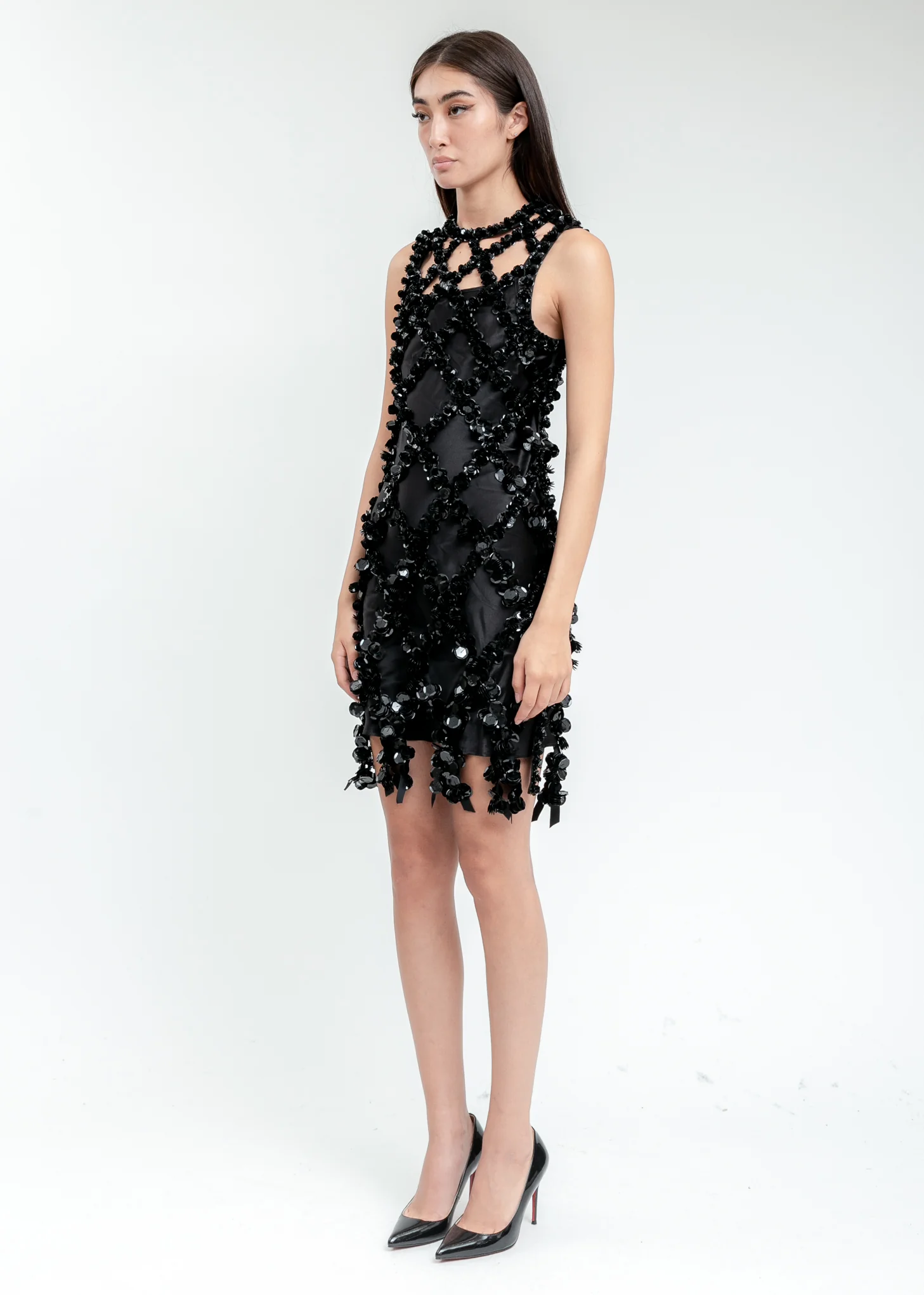 Black Sequins Dress - Image 4