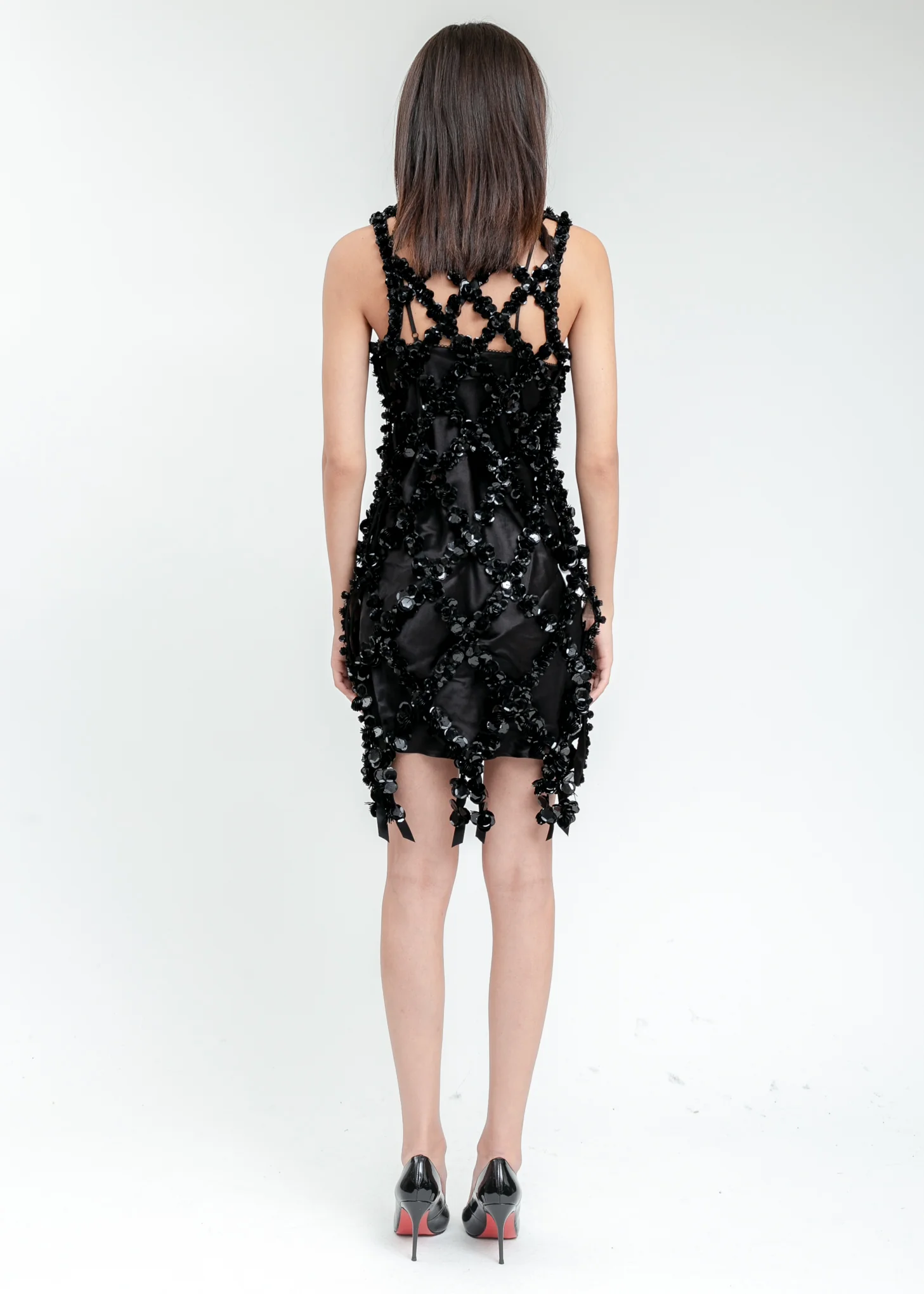 Black Sequins Dress - Image 5