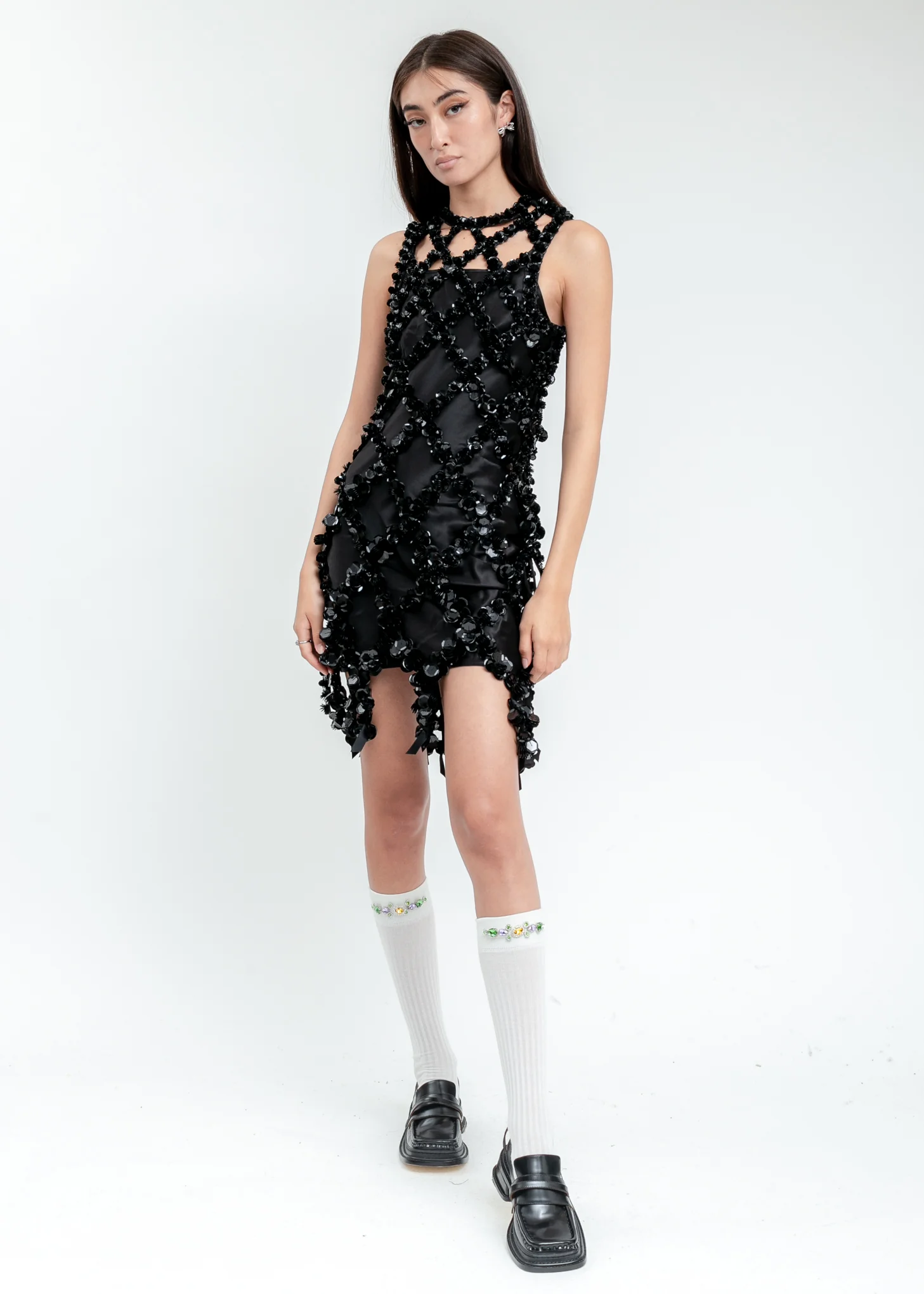 Black Sequins Dress - Image 7