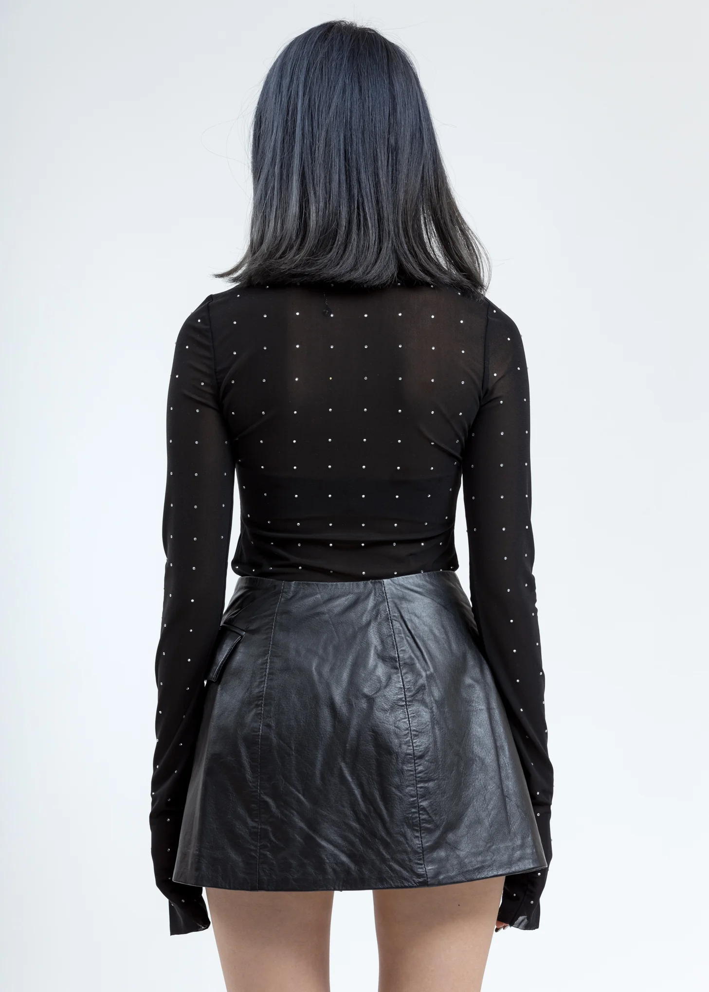 Black Sheer Turtleneck Bodysuit - Image 4