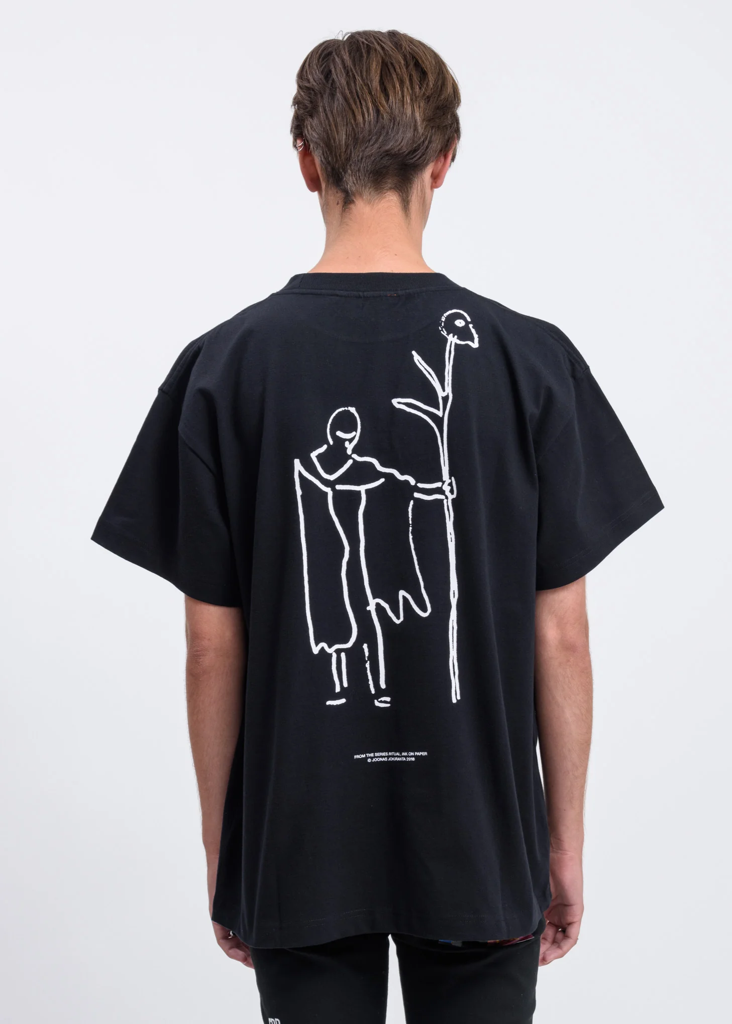 Black Shepherd Print T-Shirt