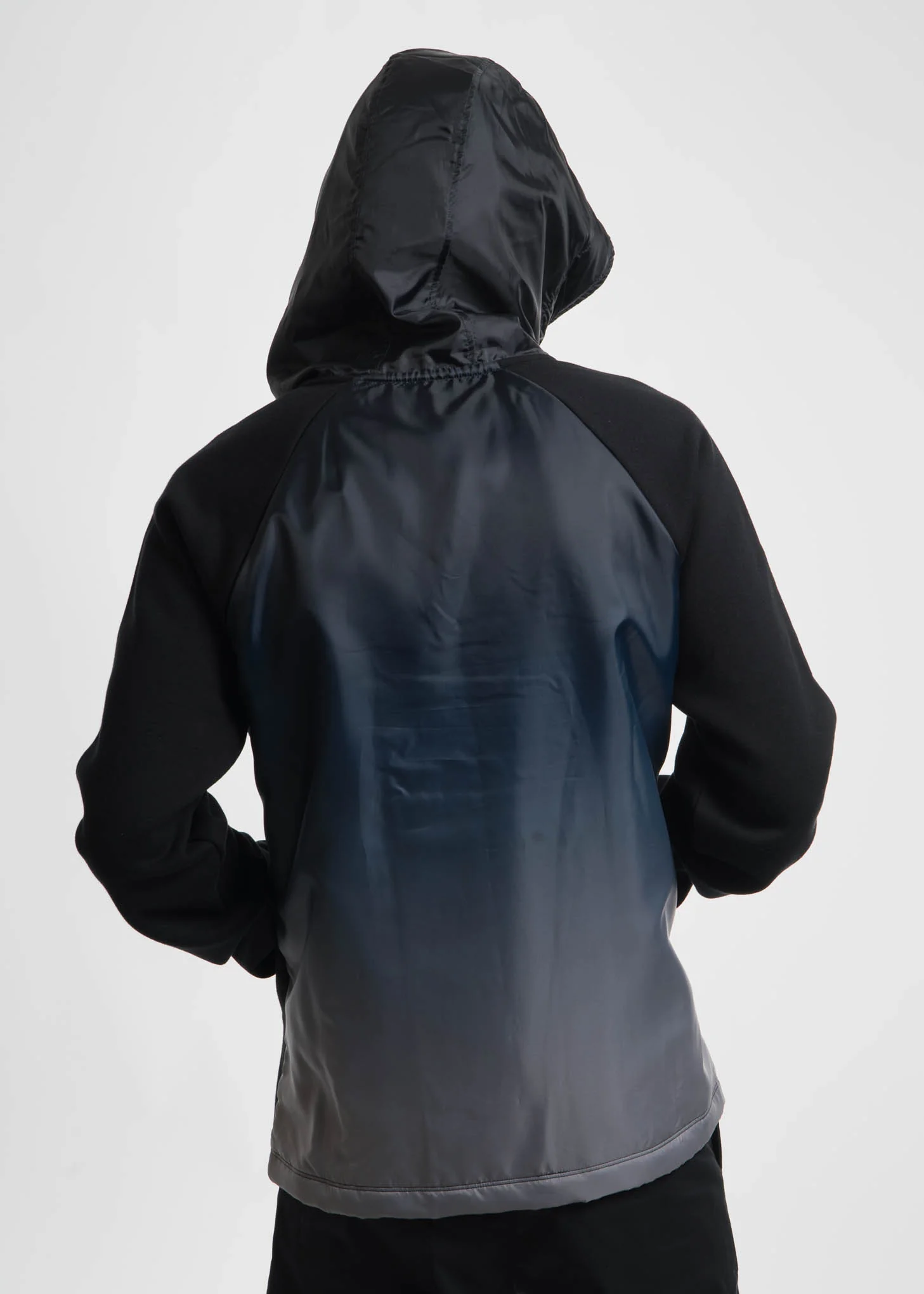 Black Shepp High Collar Hoodie w/ Nylon - Image 2