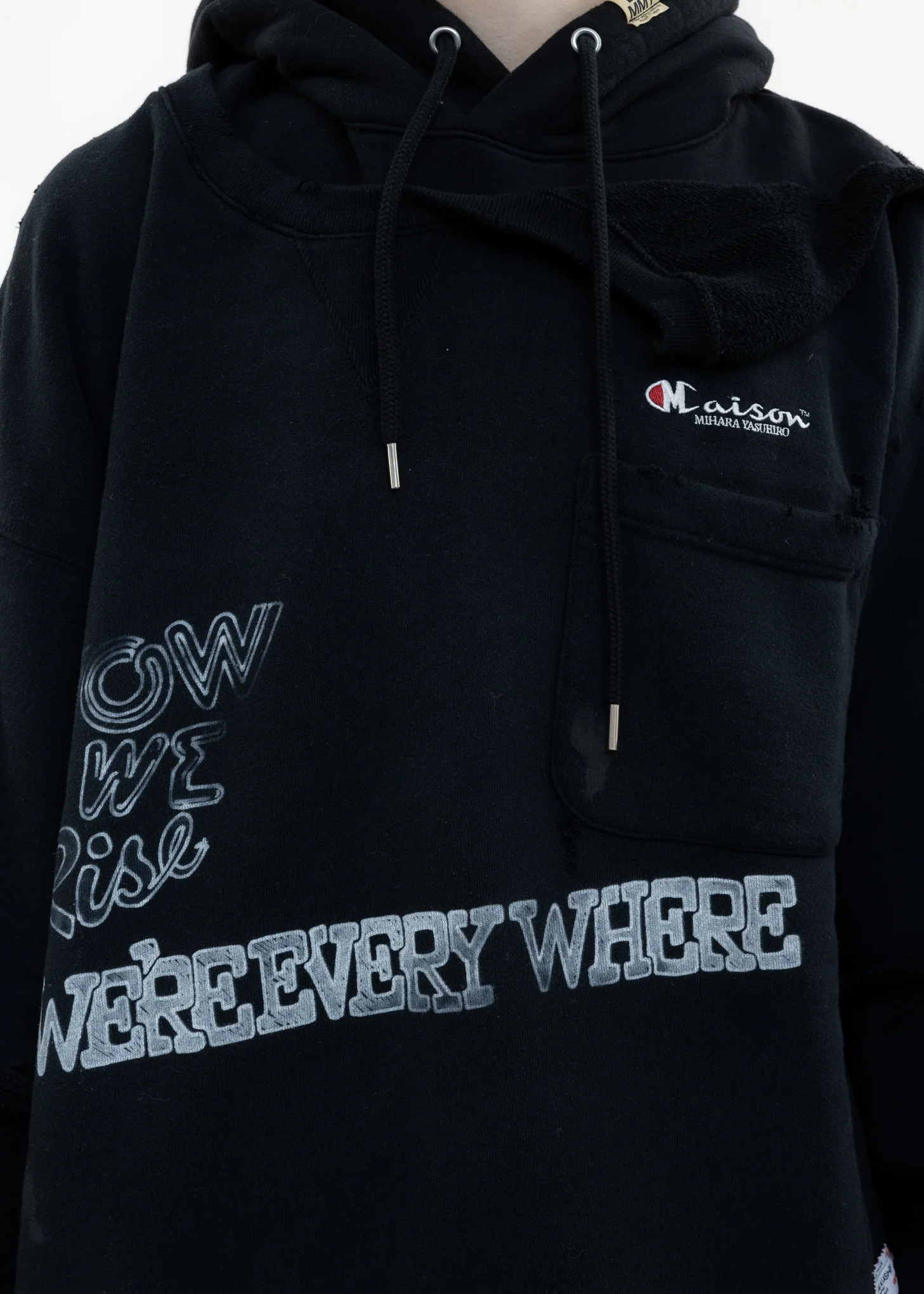 Black Shift Side Combined Hoodie - Image 4