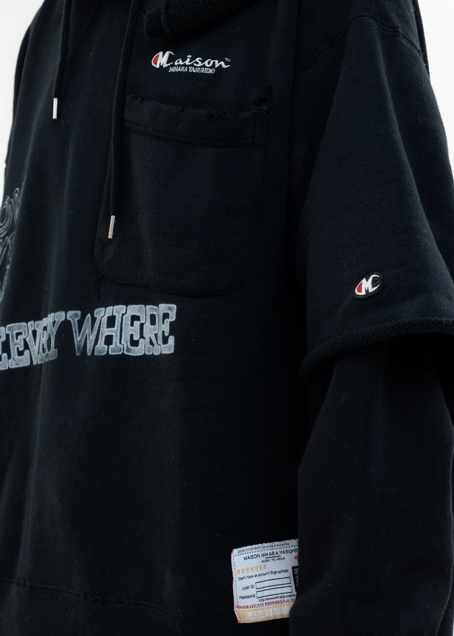 Black Shift Side Combined Hoodie - Image 5