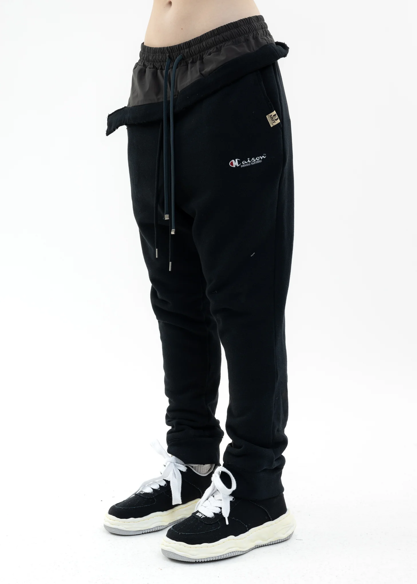 Black Shift Side Combined Pants - Image 2