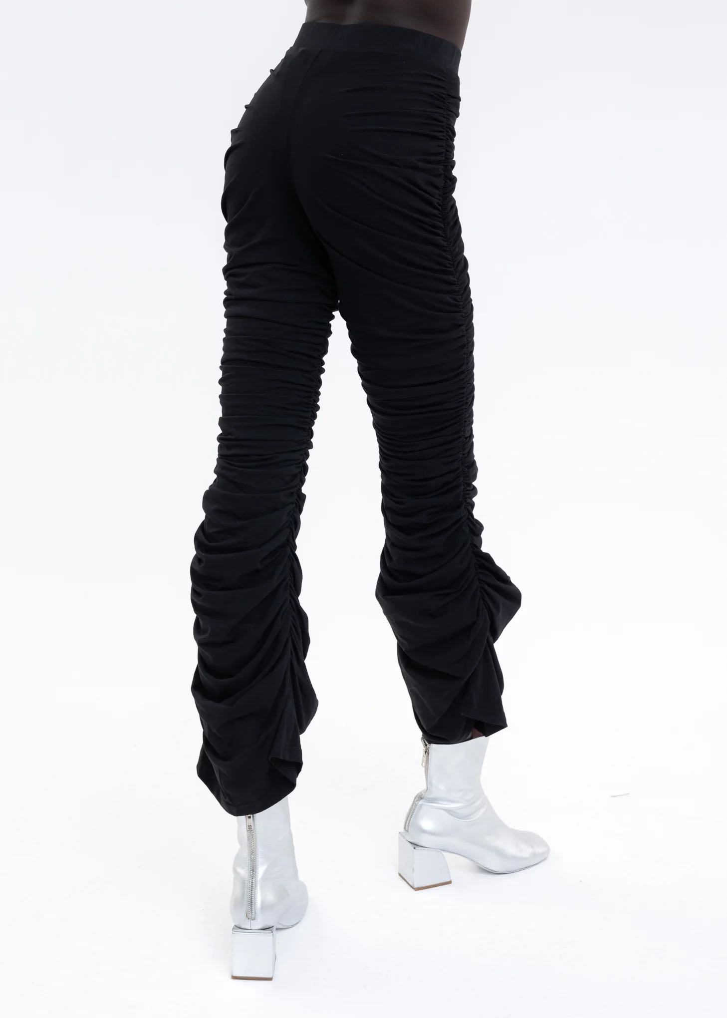 BLACK SHIRRED PANTS - Image 2