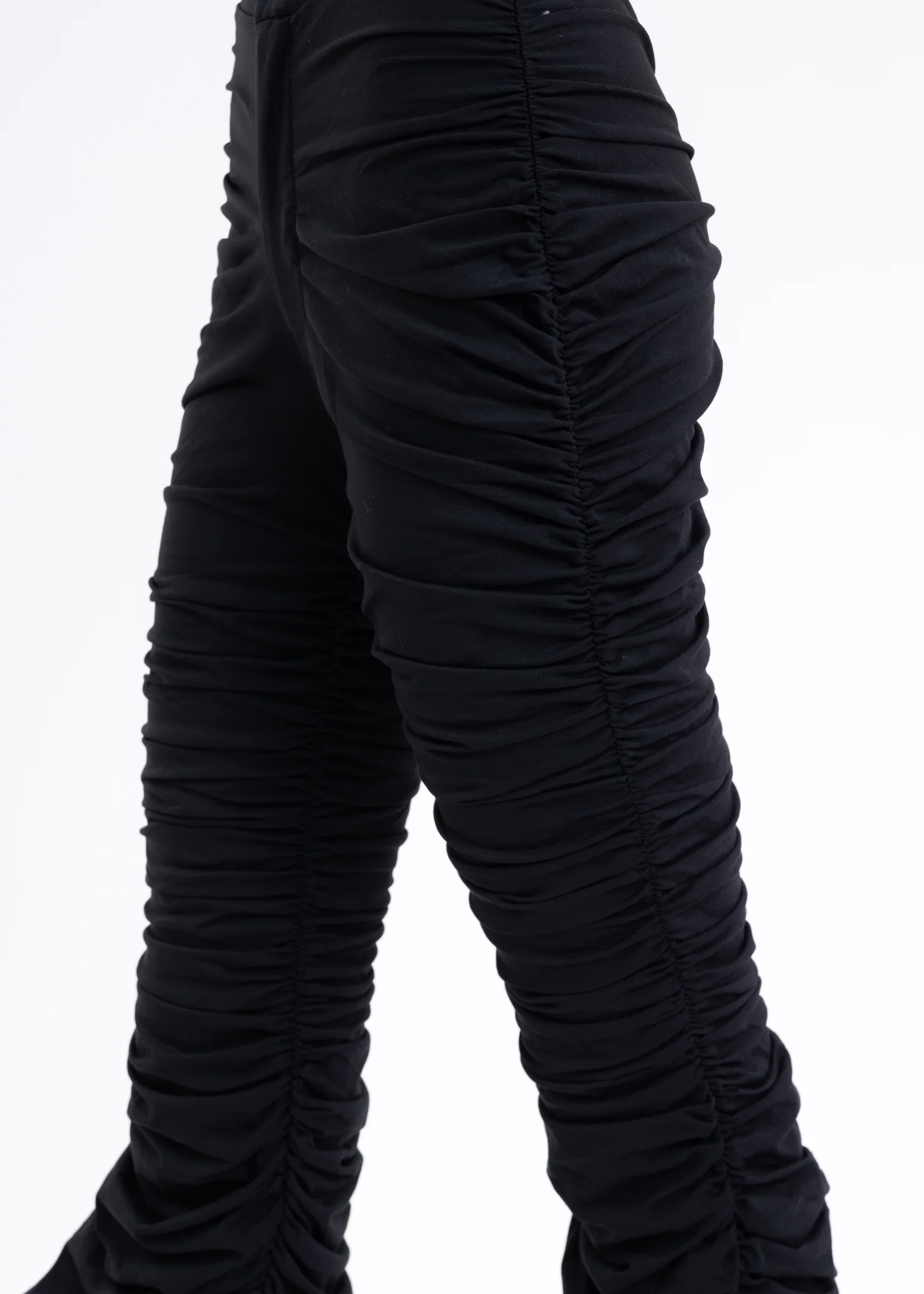 BLACK SHIRRED PANTS - Image 6