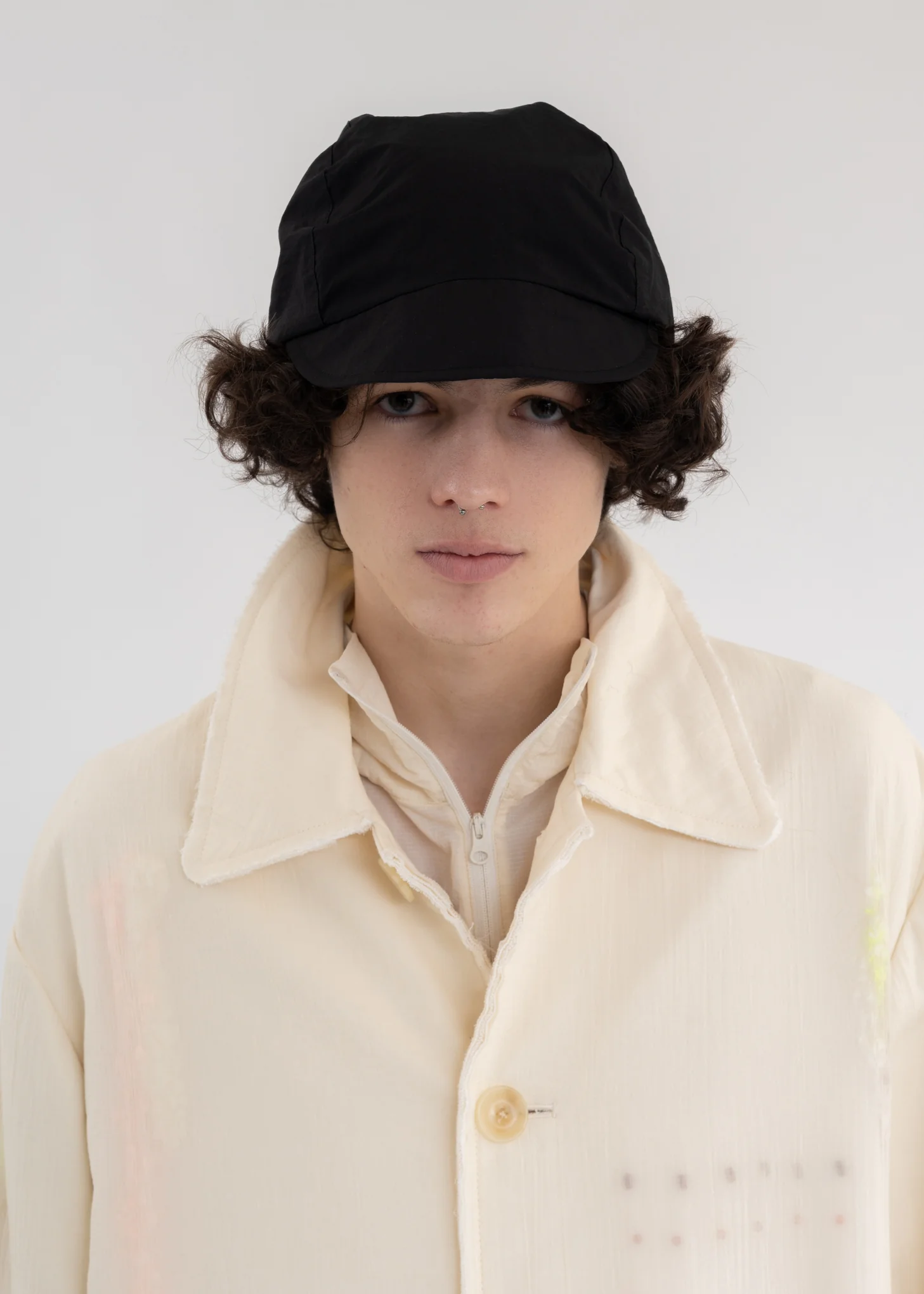 BLACK SHIRRING CAP - Image 2