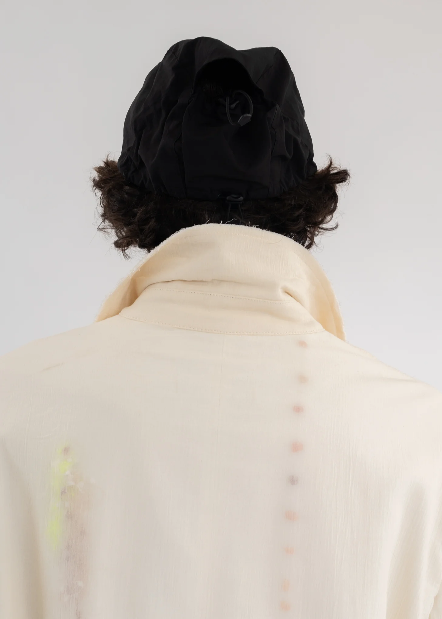 BLACK SHIRRING CAP - Image 3