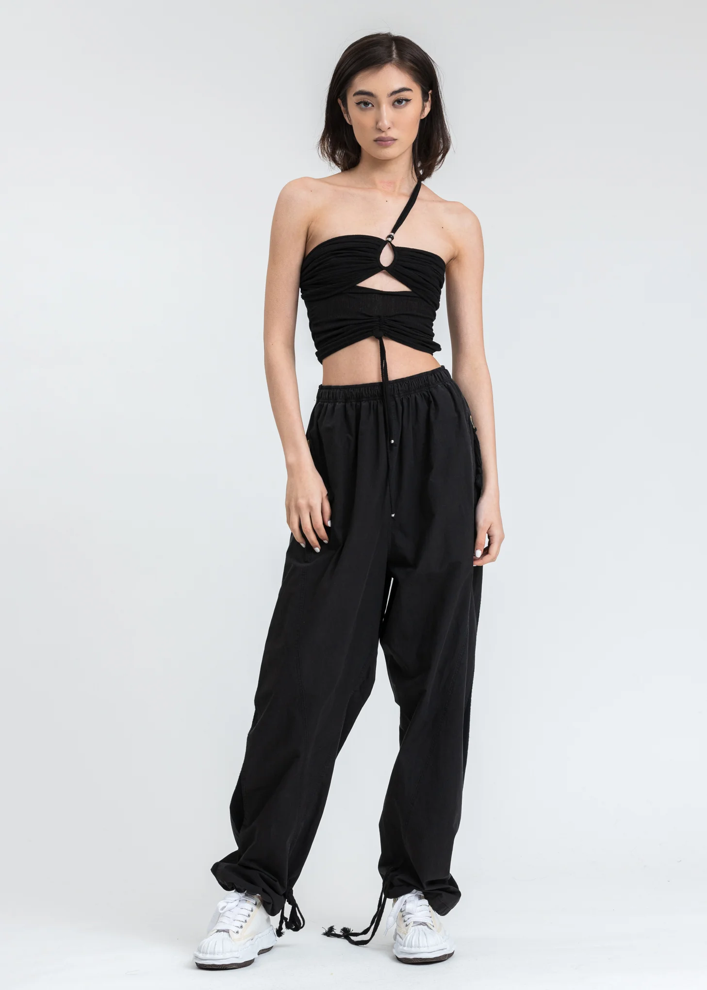 Black Shirring Tube Top - Image 6