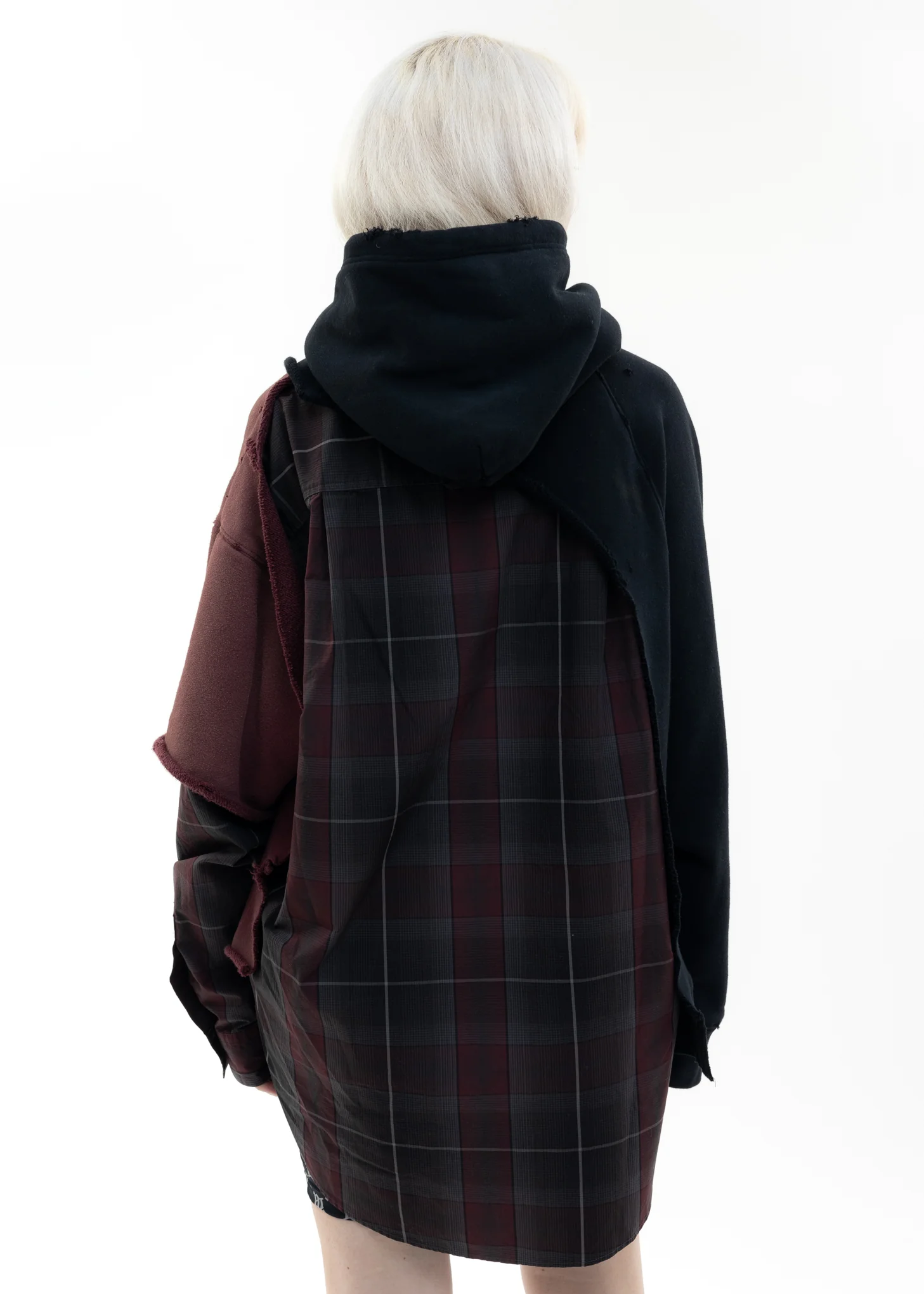 Black Shirt Combined Hoodie - Image 2