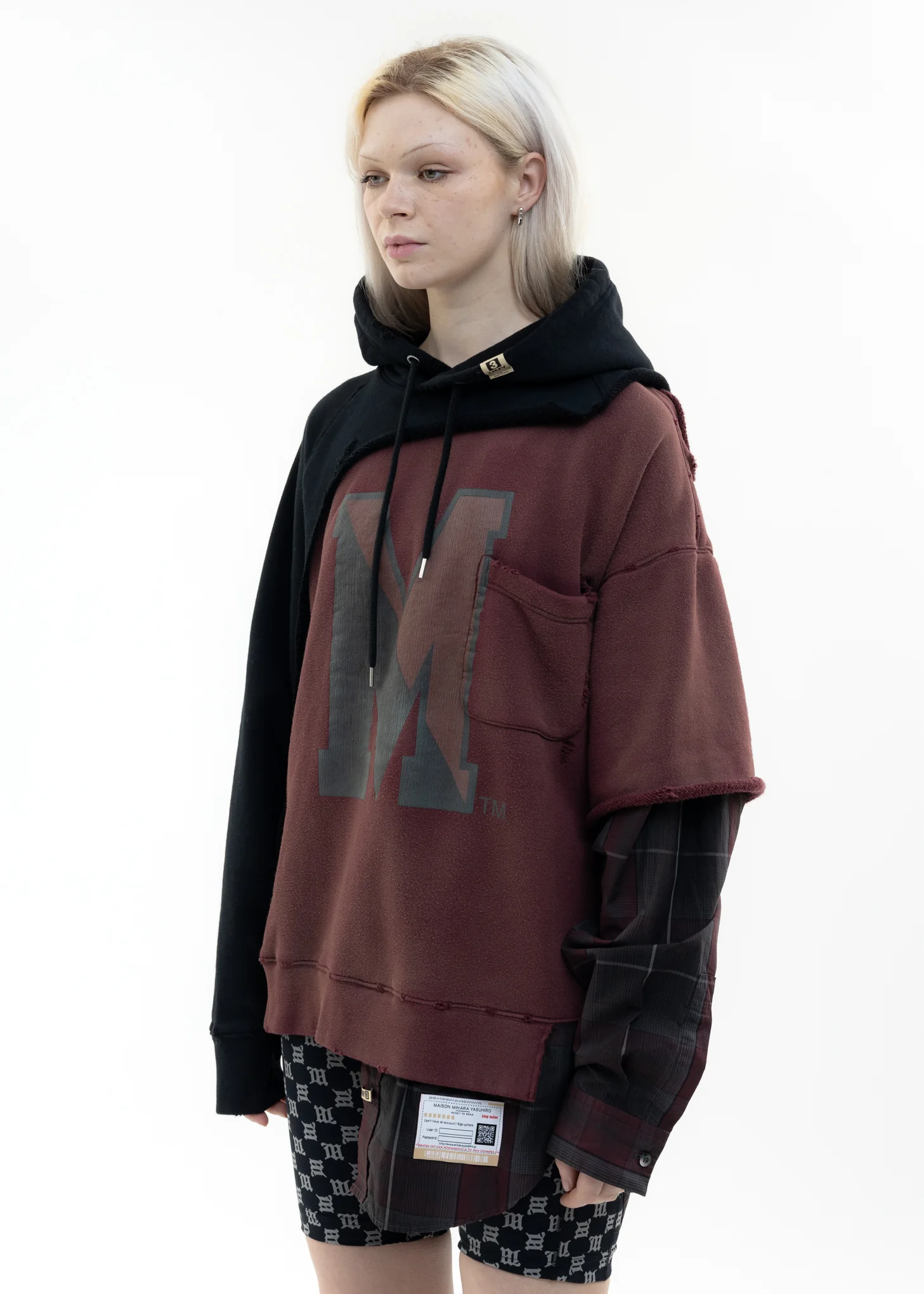 Black Shirt Combined Hoodie - Image 3