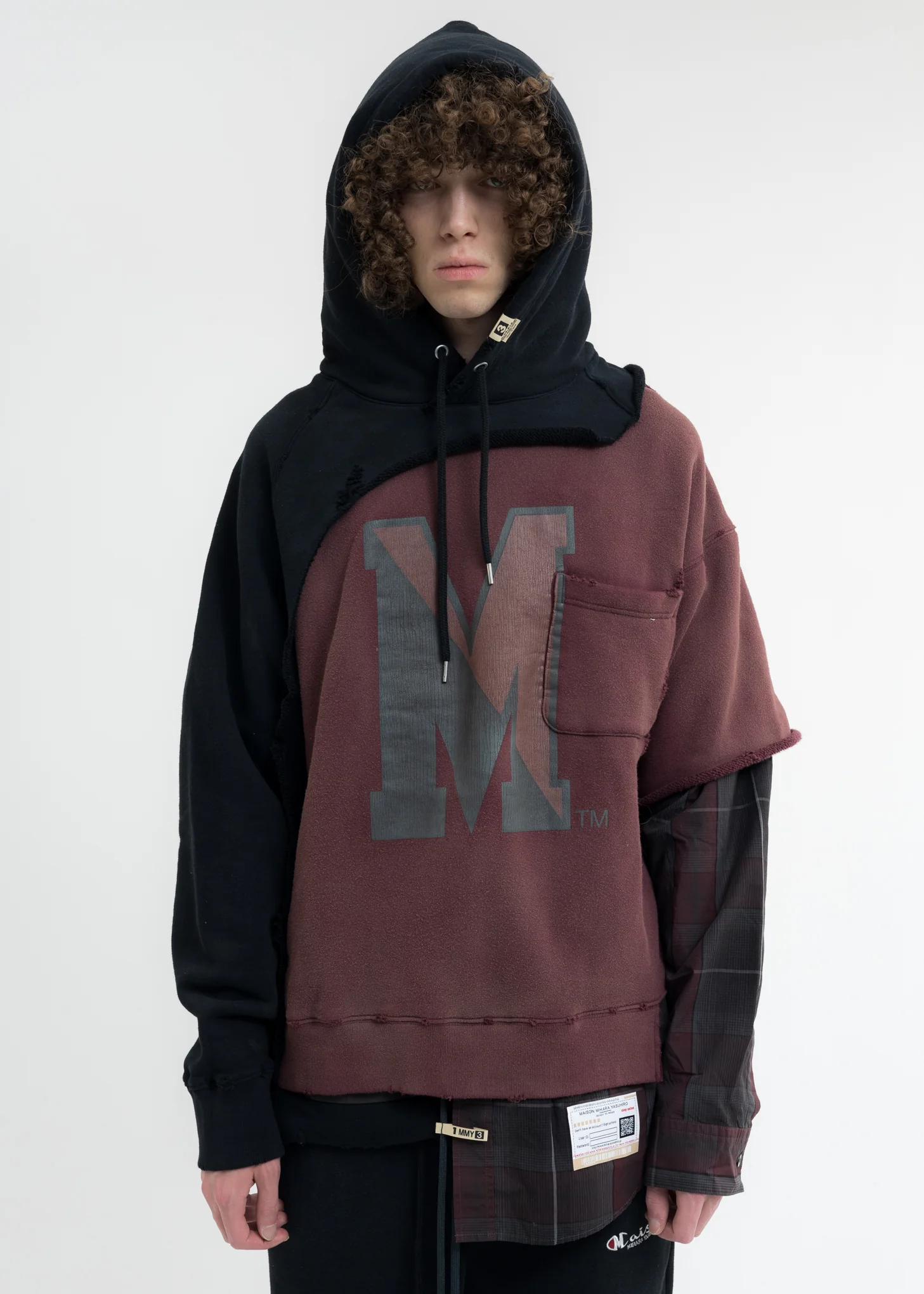 Black Shirt Combined Hoodie