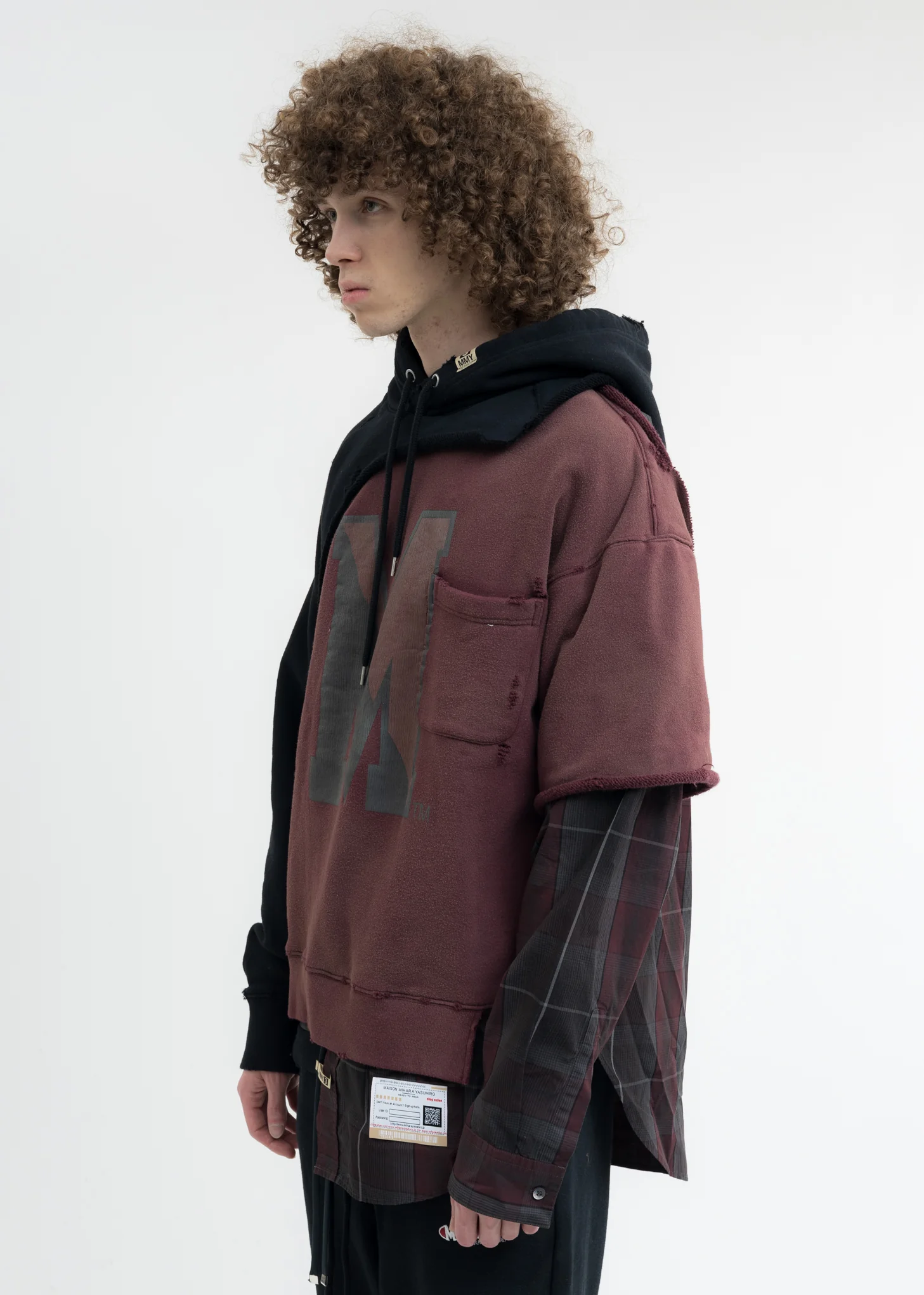 Black Shirt Combined Hoodie - Image 7