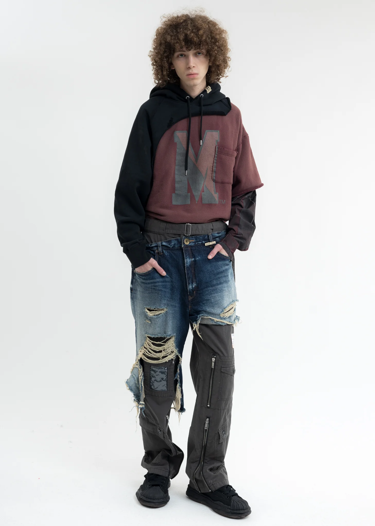 Black Shirt Combined Hoodie - Image 9
