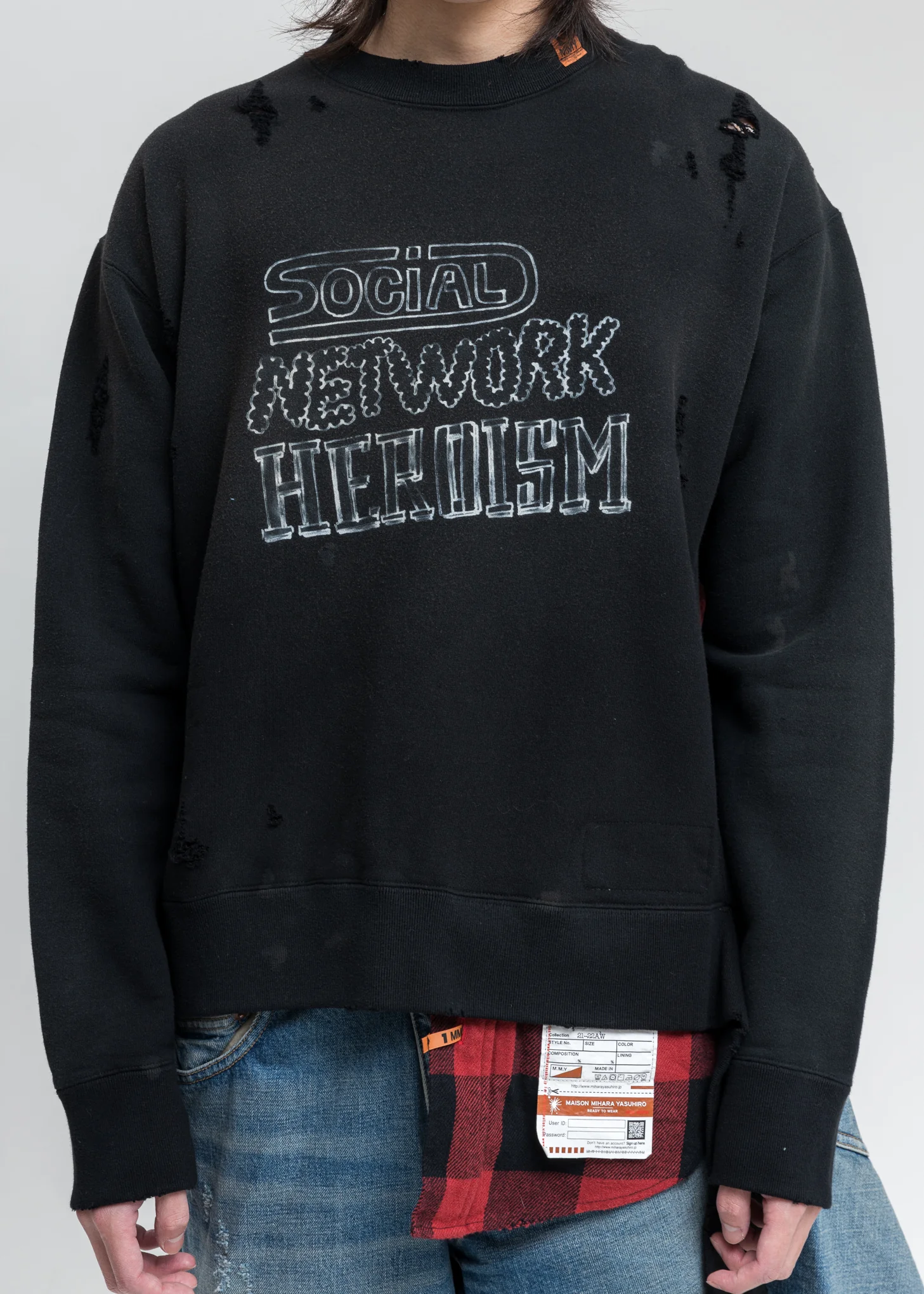 Black Shirt Combined Pullover Sweater - Image 5