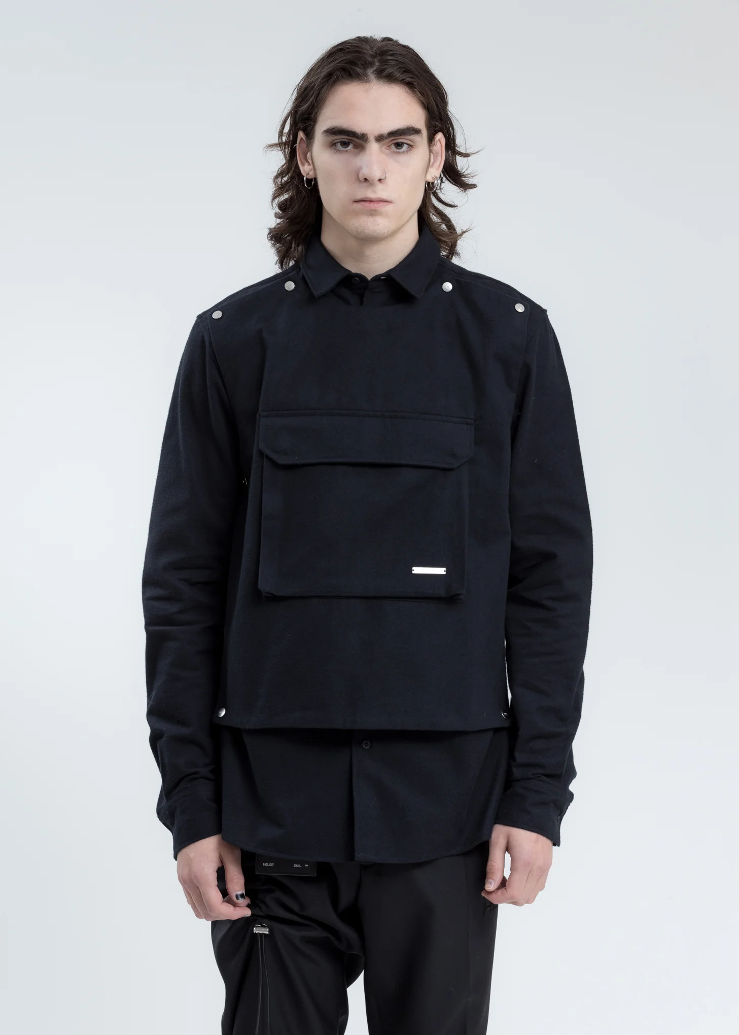Black Shirt with Removable Layers - Image 2