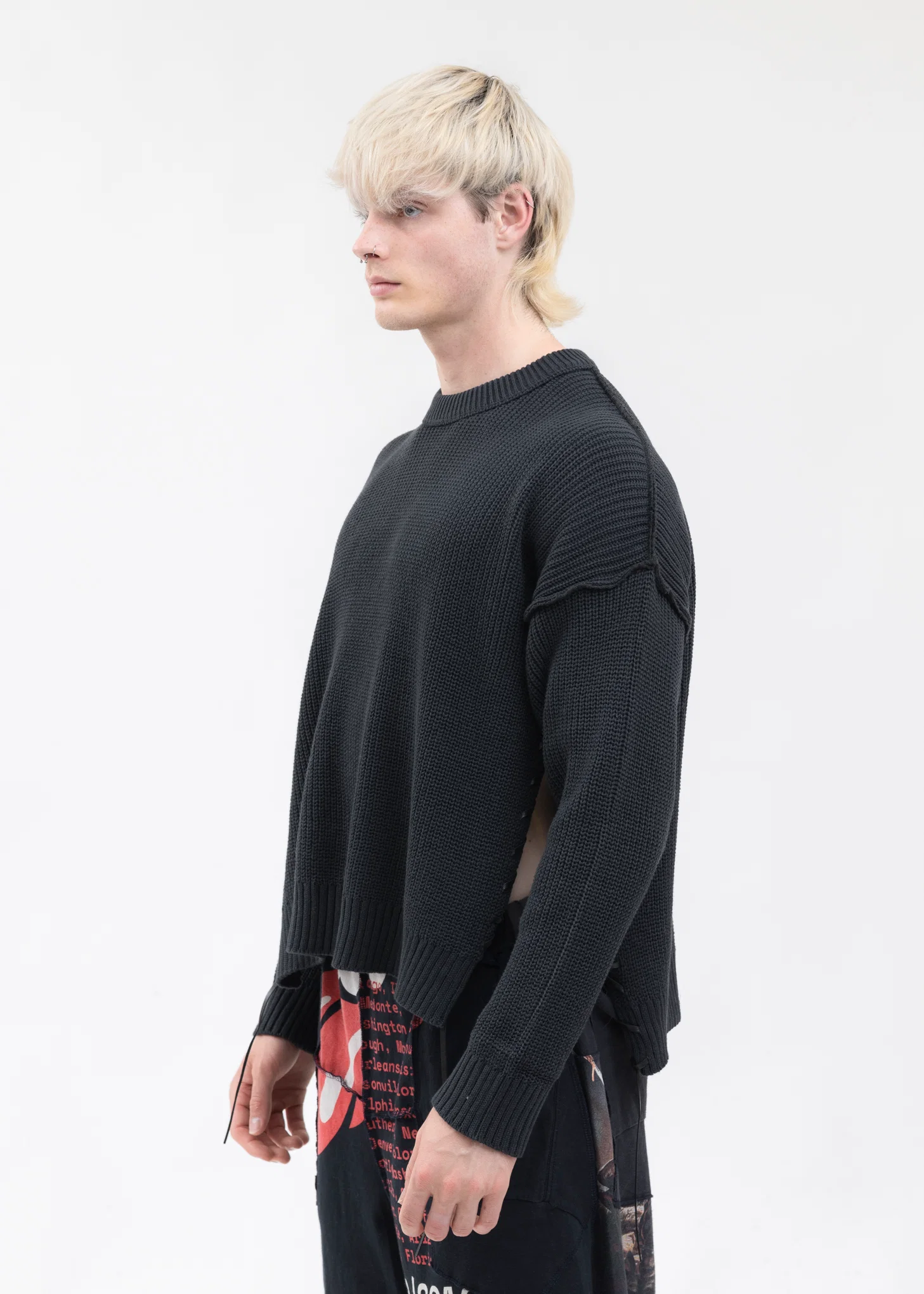 Black SHORT LENGTH COTTON KNIT - Image 3