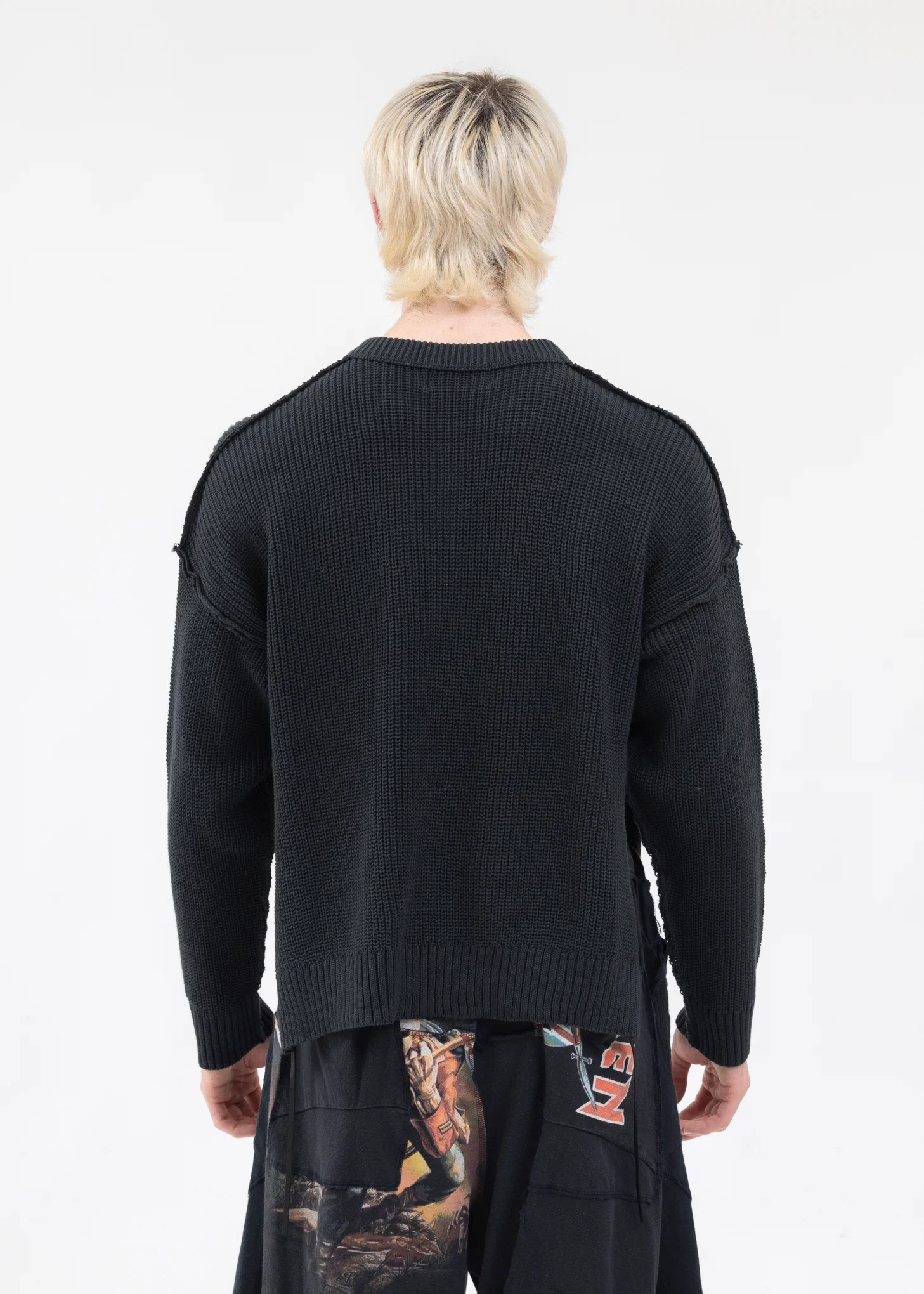Black SHORT LENGTH COTTON KNIT - Image 4