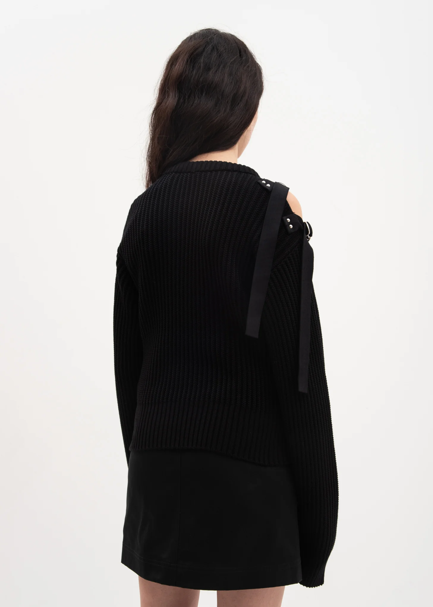Black Shoulder Strap Crewneck - Image 3