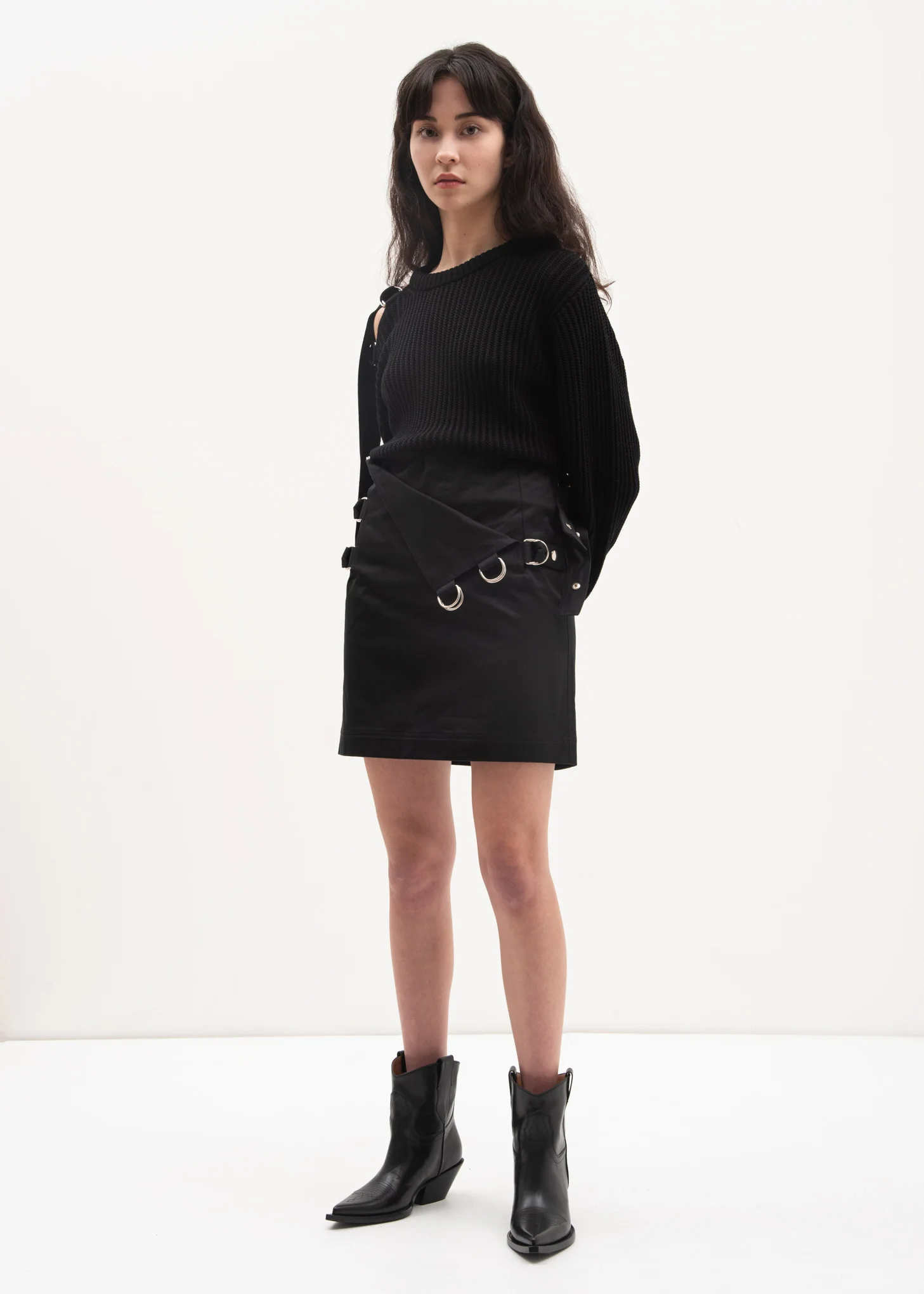 Black Shoulder Strap Crewneck - Image 4