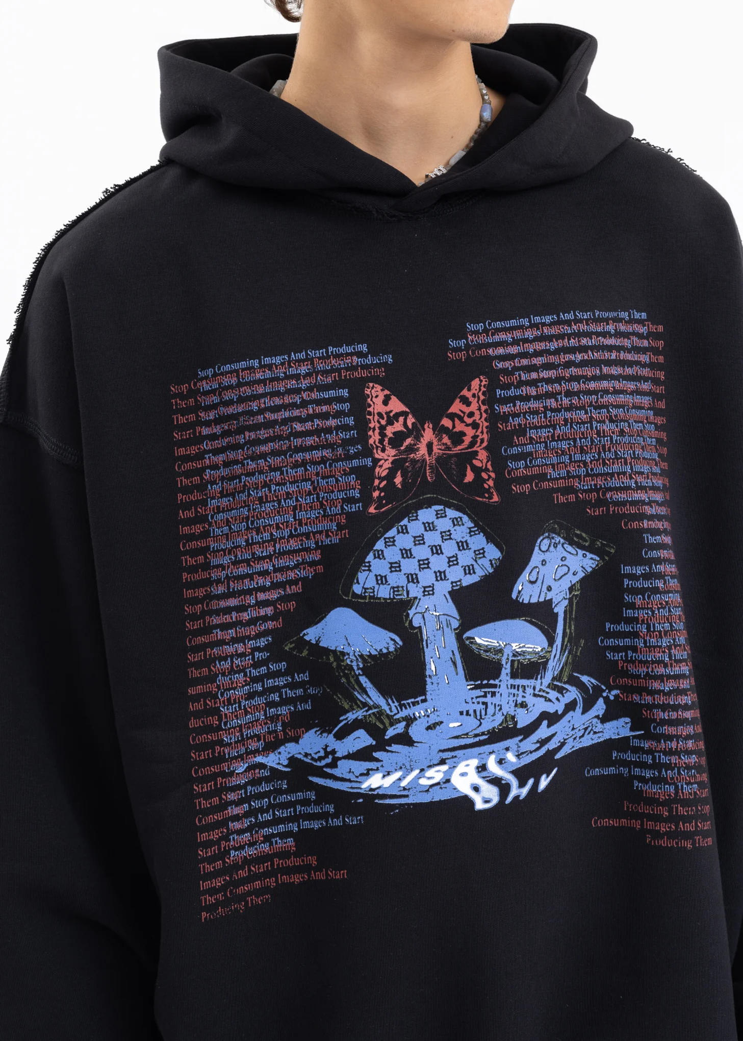 BLACK SHROOMIE HOODIE - Image 2
