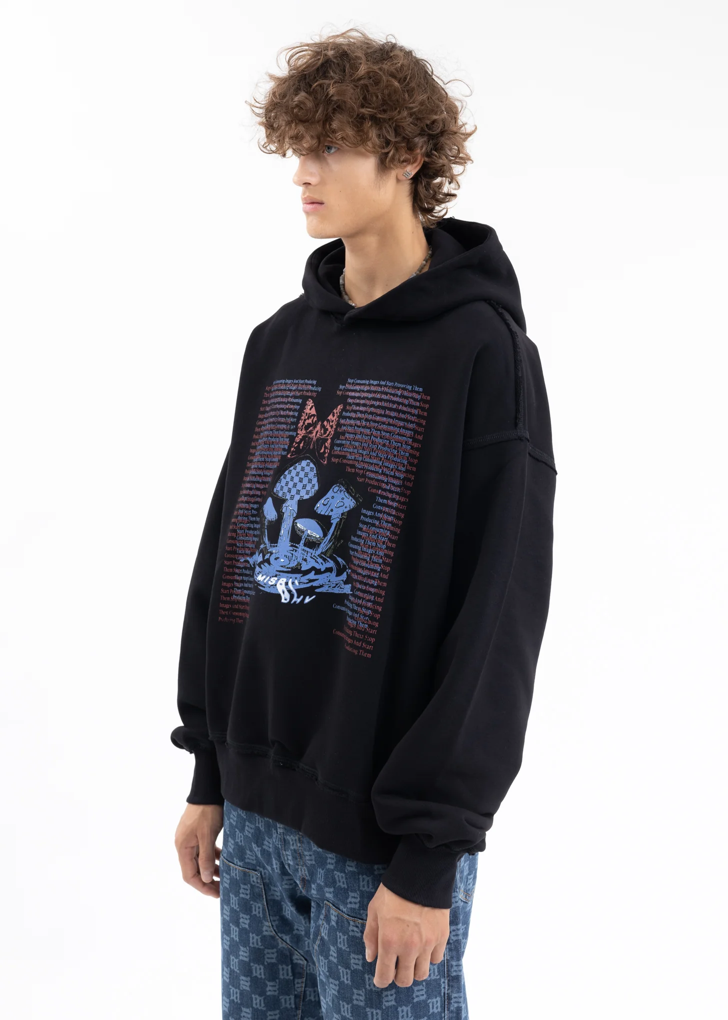 BLACK SHROOMIE HOODIE - Image 3