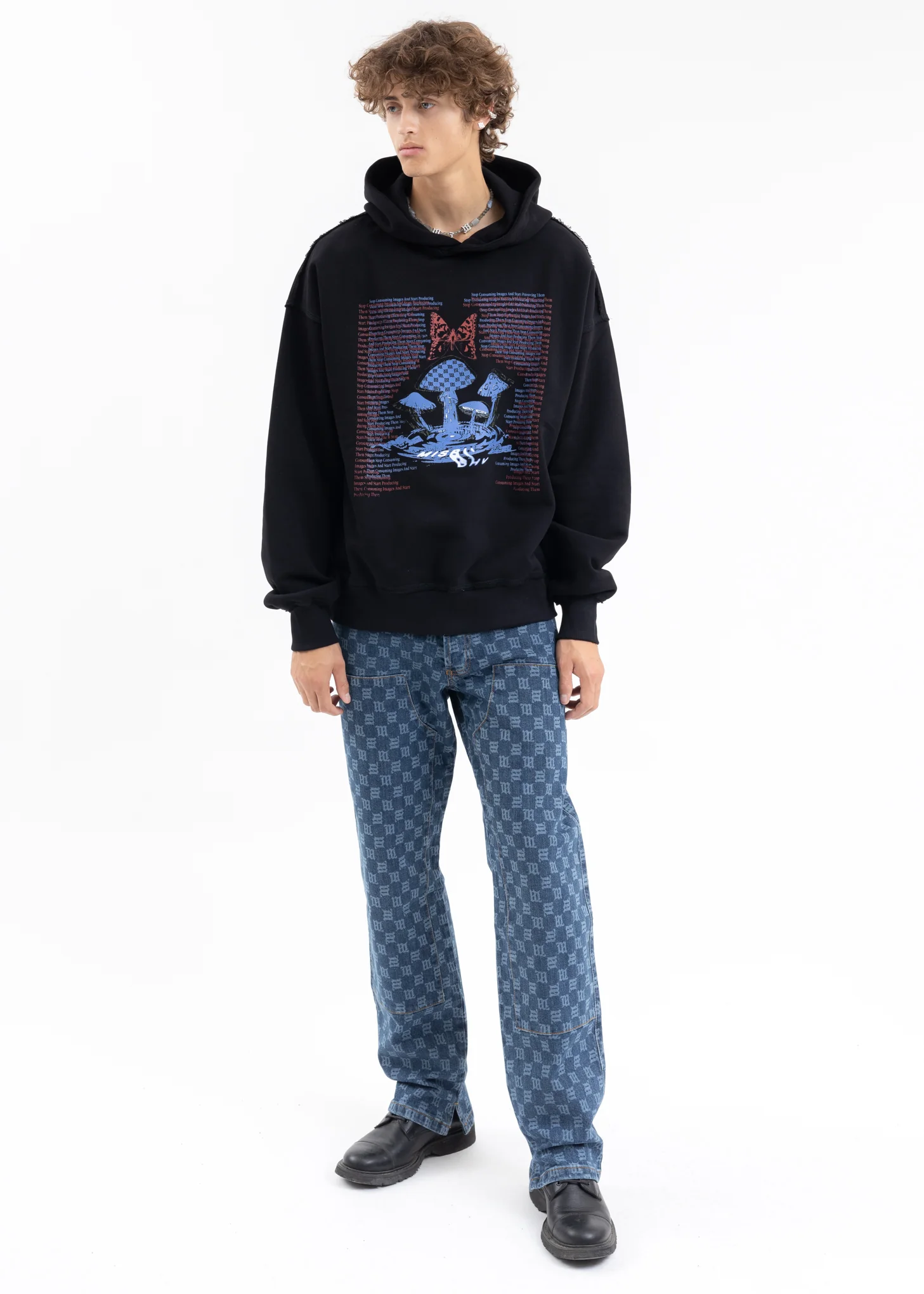 BLACK SHROOMIE HOODIE - Image 5