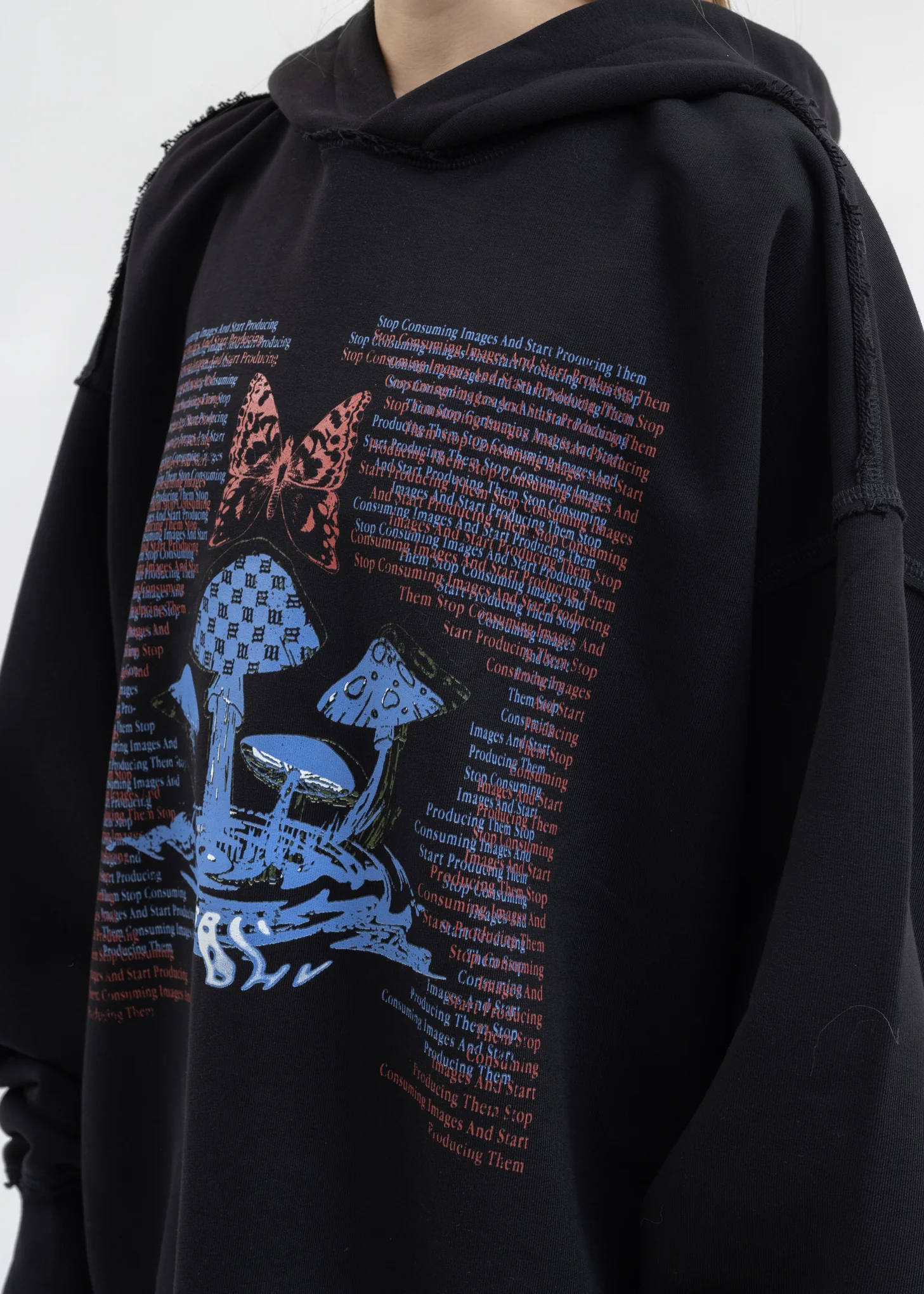 BLACK SHROOMIE HOODIE - Image 2