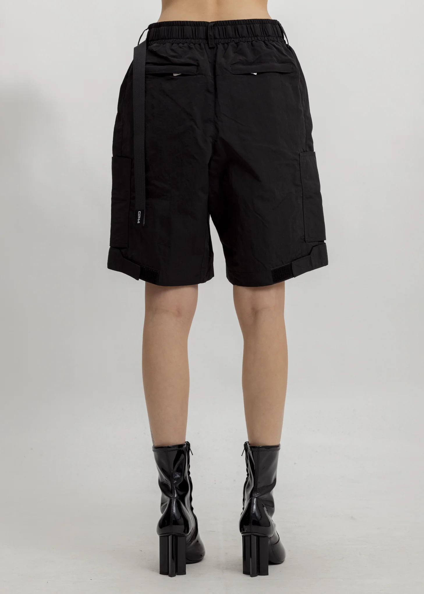 Black Side Pockets Track Shorts - Image 3