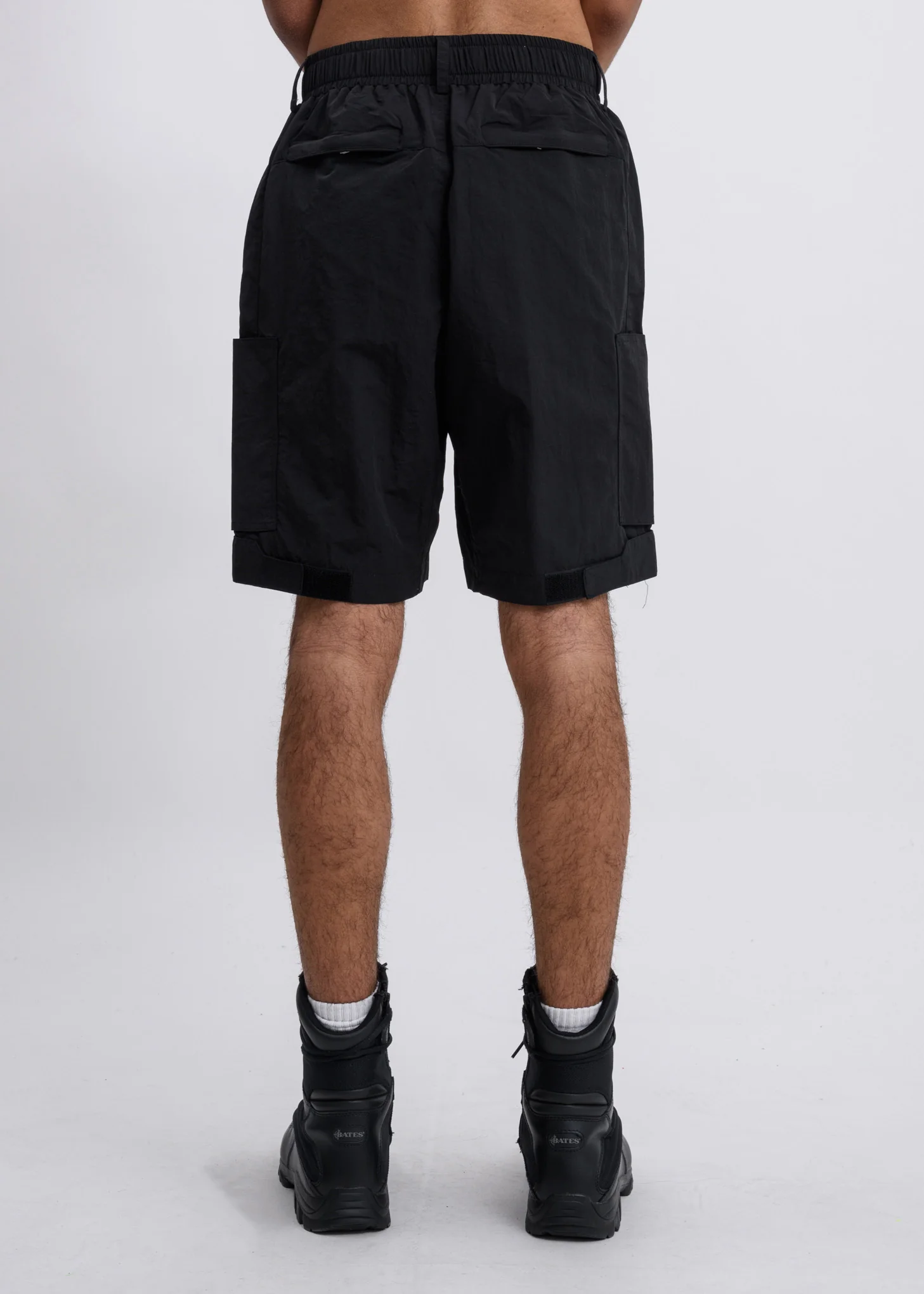 Black Side Pockets Track Shorts - Image 2